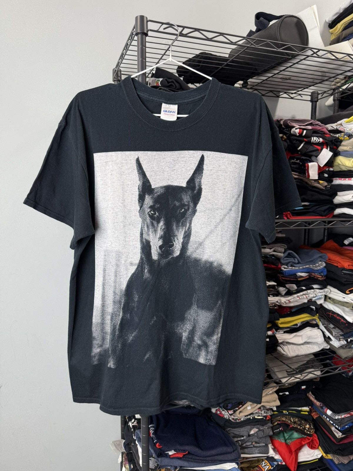 Vintage Vintage Doberman Dogs Print T Shirt Streetwear Size US L / EU 52-54 / 3 - 1 Thumbnail