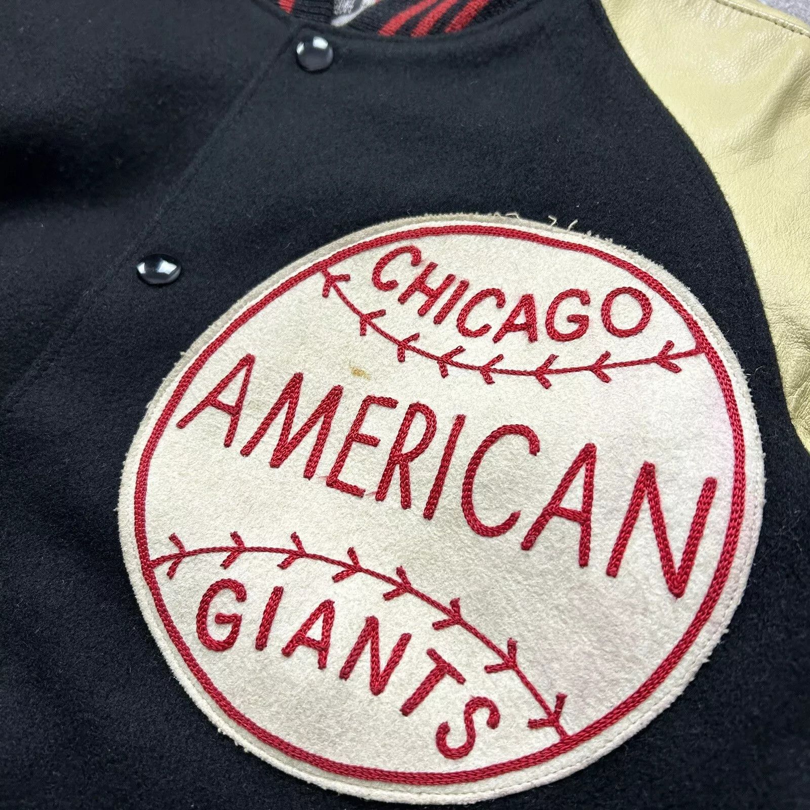 Vintage CHICAGO AMERICAN GIANTS EBBETS FIELD FLANNELS VARSITY JACKET Size US M / EU 48-50 / 2 - 8 Thumbnail