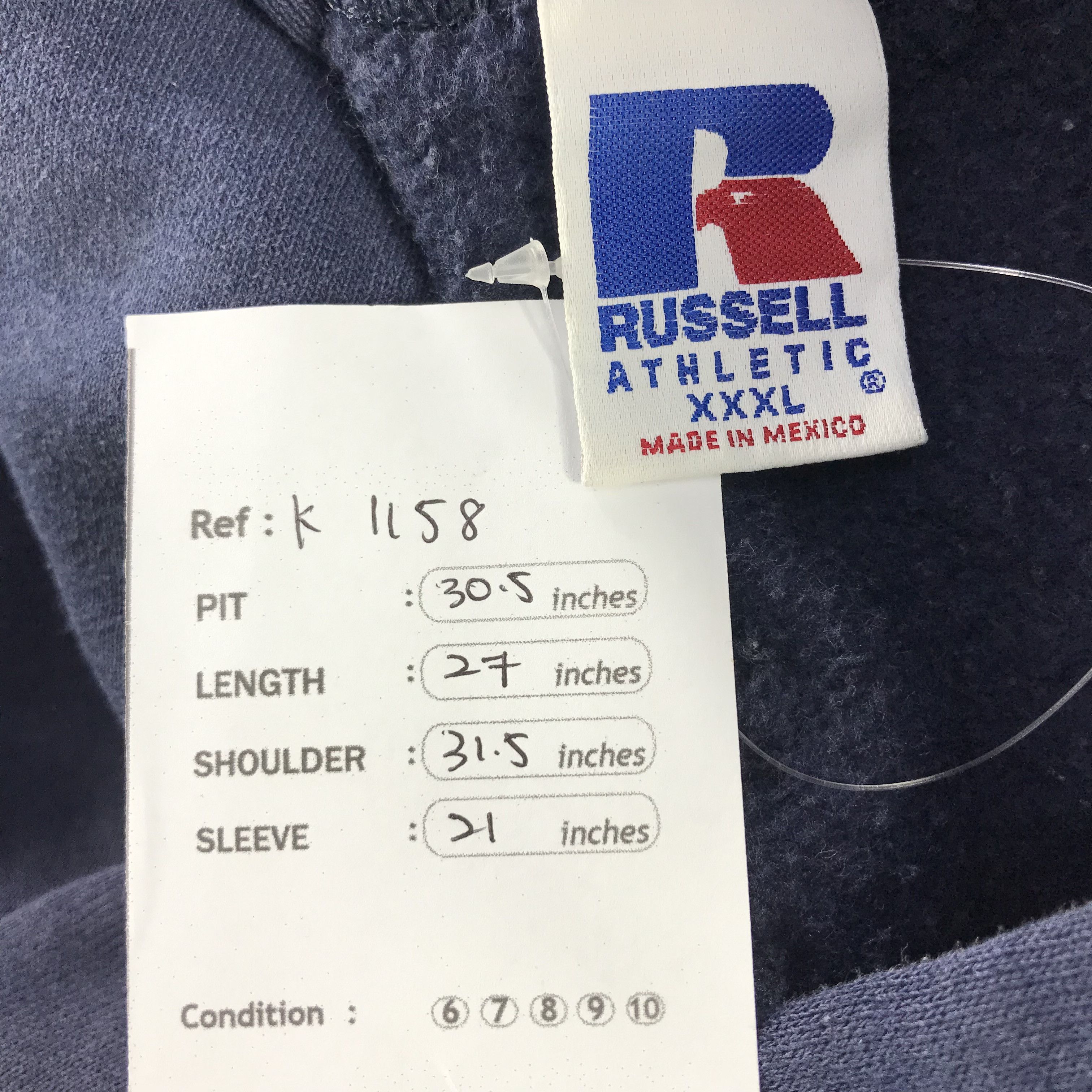 Russell Athletic Vintage Faded Russel Athletic Hooddie K1158 Size US XXL / EU 58 / 5 - 9 Thumbnail