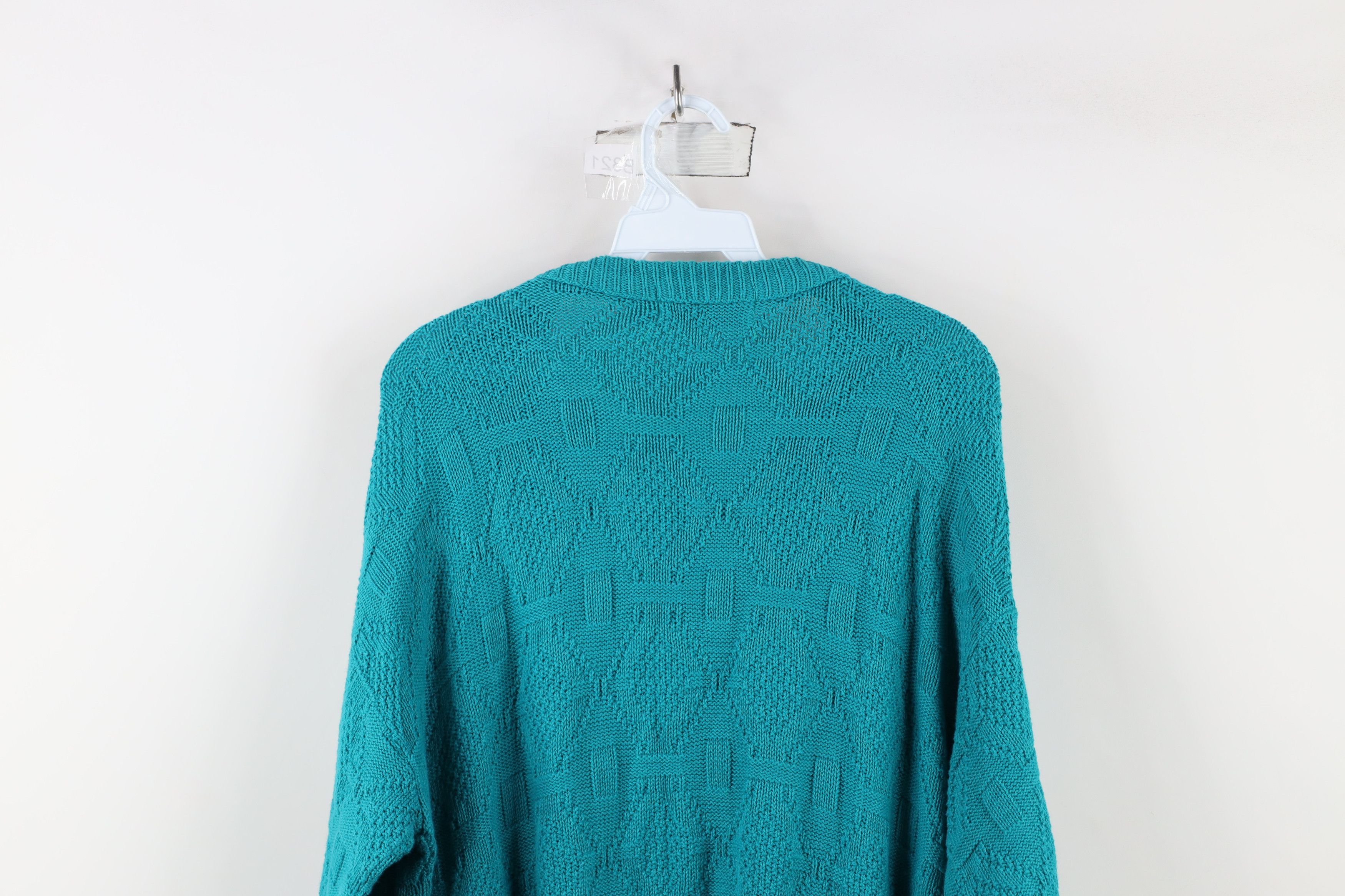 Vintage Vintage 90s Streetwear Geometric Knit Crewneck Sweater USA Size US L / EU 52-54 / 3 - 8 Thumbnail