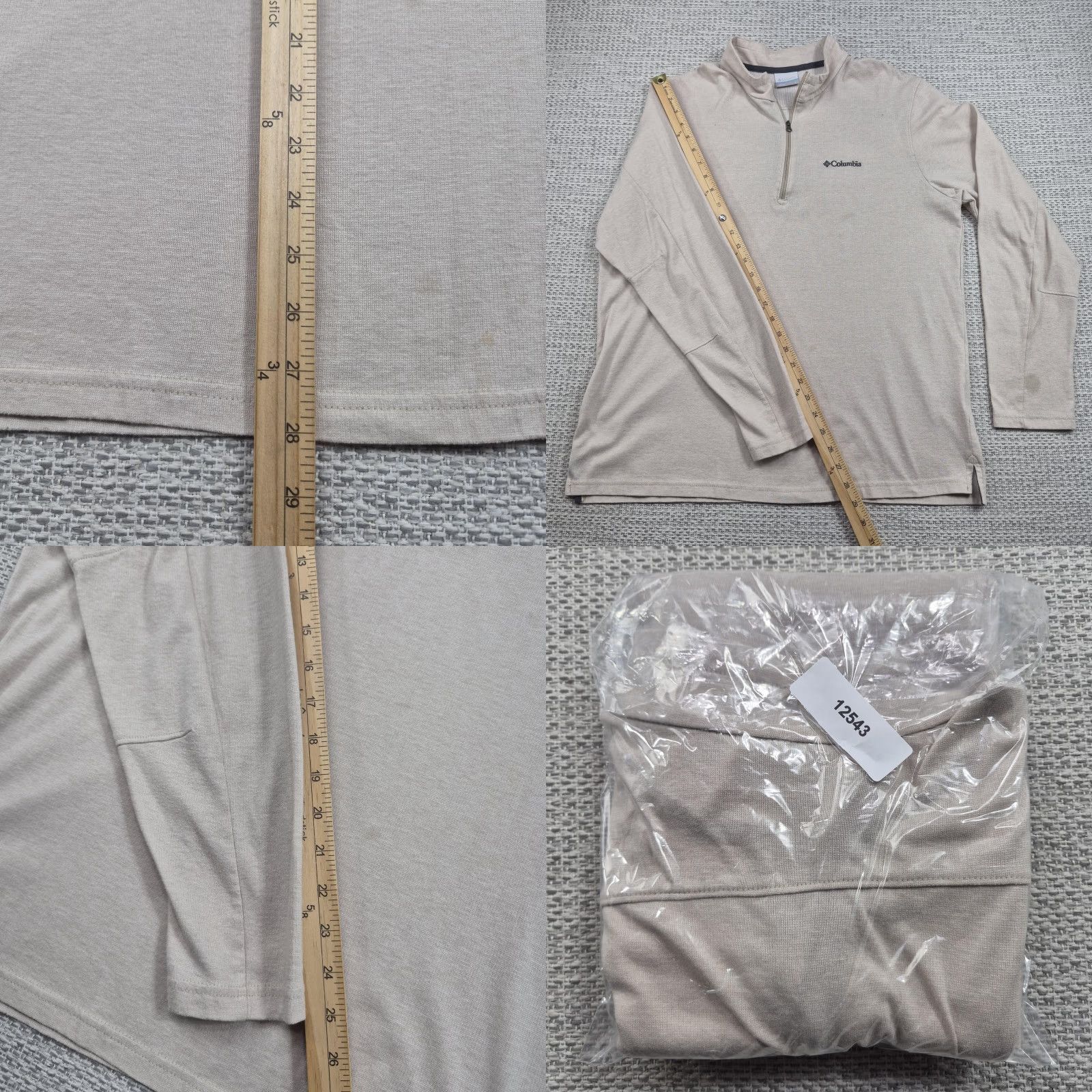 Vintage Columbia Pullover Mens Large Beige 1/4 Zip Long Sleeve Casual Shirt Hiking Size US L / EU 52-54 / 3 - 9 Thumbnail