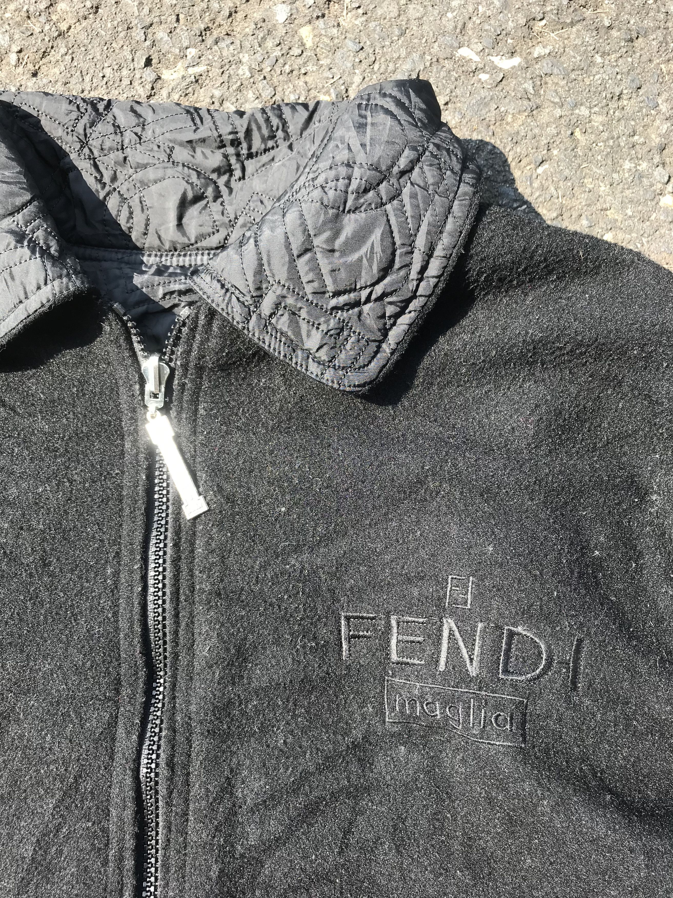 Designer × Fendi Vintage 90s Fendi maglia reversible big logo Size US XL / EU 56 / 4 - 3 Thumbnail