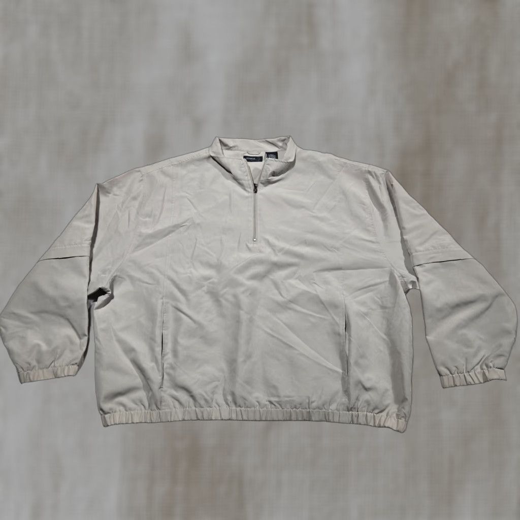 George George Golf Jacket Men's 2XL Tan Pullover Detachable Sleeves Windbreaker 1/4 Zip Size US XXL / EU 58 / 5 - 1 Thumbnail