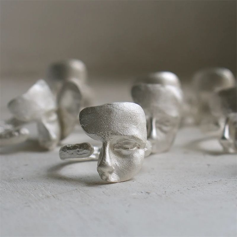 Jewelry Punk Jewelry Rings Open Size Chrome Ring (Size 7-13) Size ONE SIZE - 2 Thumbnail
