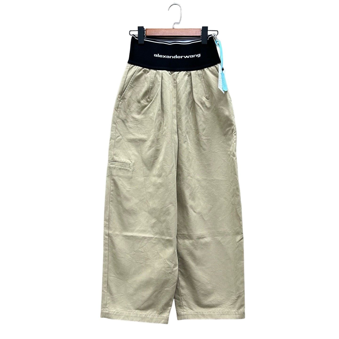 Alexander Wang Alexander Wang Logo Waistband Pants Beige Size 4 Size 27" / US 4 / IT 40 - 1 Thumbnail