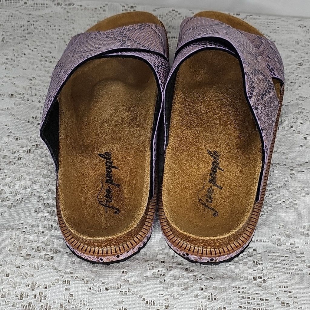 Free People NWOT Free People Sidelines Viola Faux Snakeskin Sandals 8.5 Size US 8.5 / IT 38.5 - 6 Thumbnail
