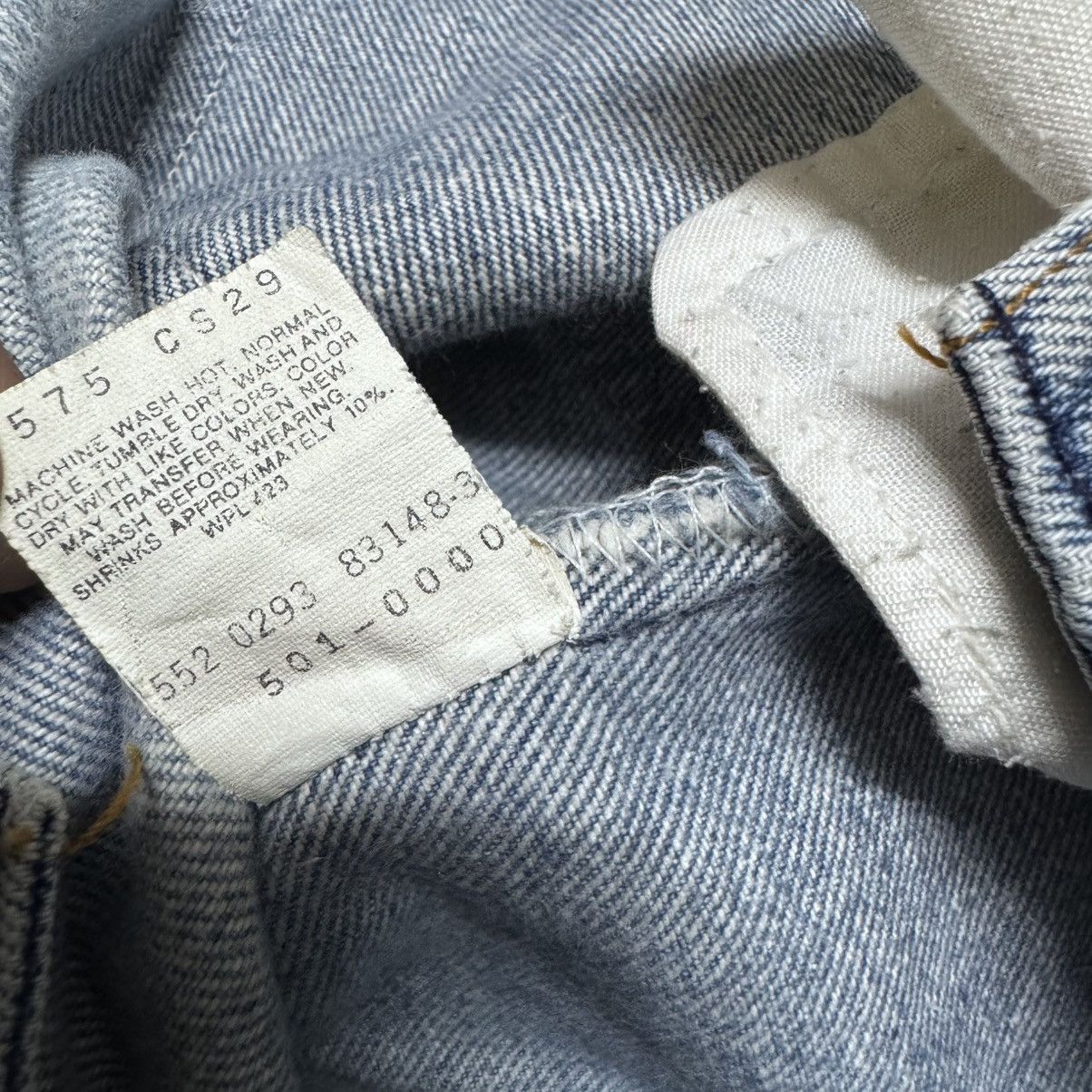 Levi's Vintage 90s Levis 501 Jeans Distressed Grunge Size US 31 - 17 Thumbnail