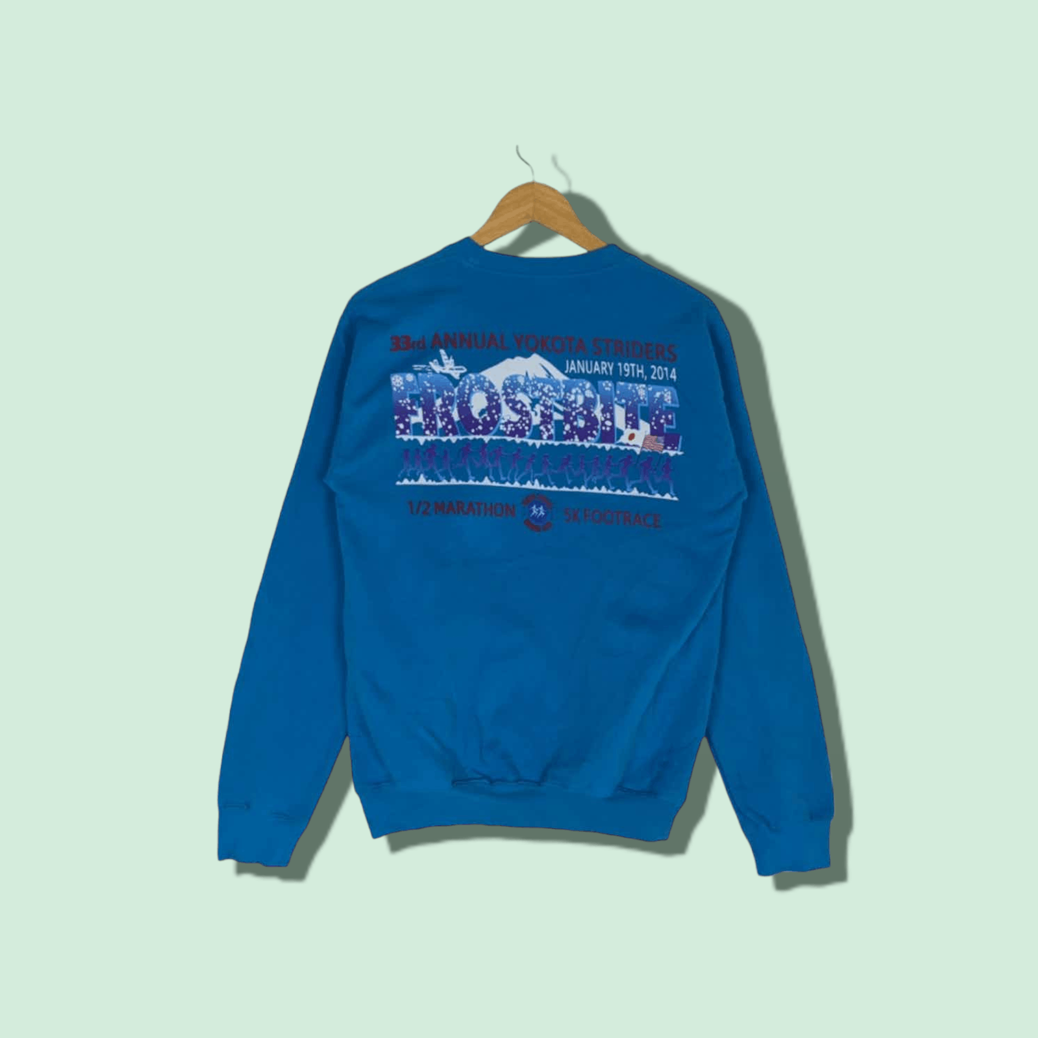 Japanese Brand YOKOTA STRIDERS 2014 Japan Running Club Jumper Sweatshirt Size US S / EU 44-46 / 1 - 1 Thumbnail