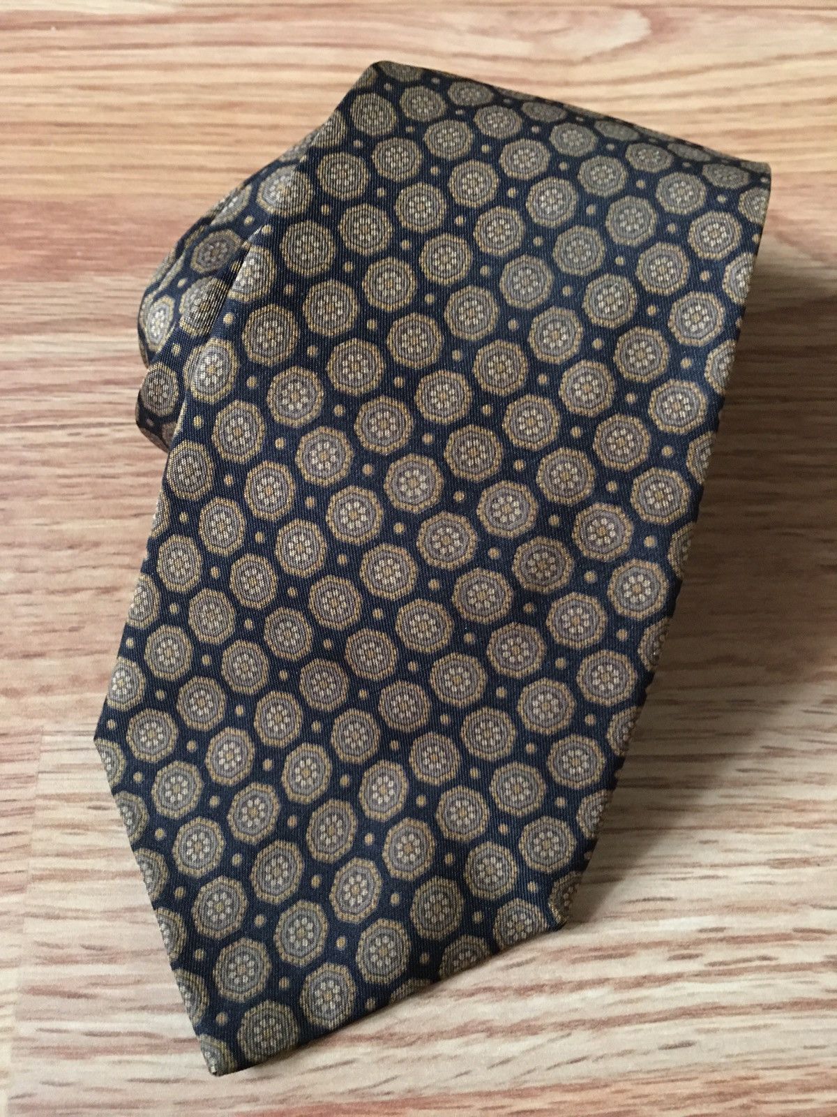 Other SANTOSTEFANO Brown Floral Italy Luxury Silk Mens Tie Size ONE SIZE - 1 Thumbnail
