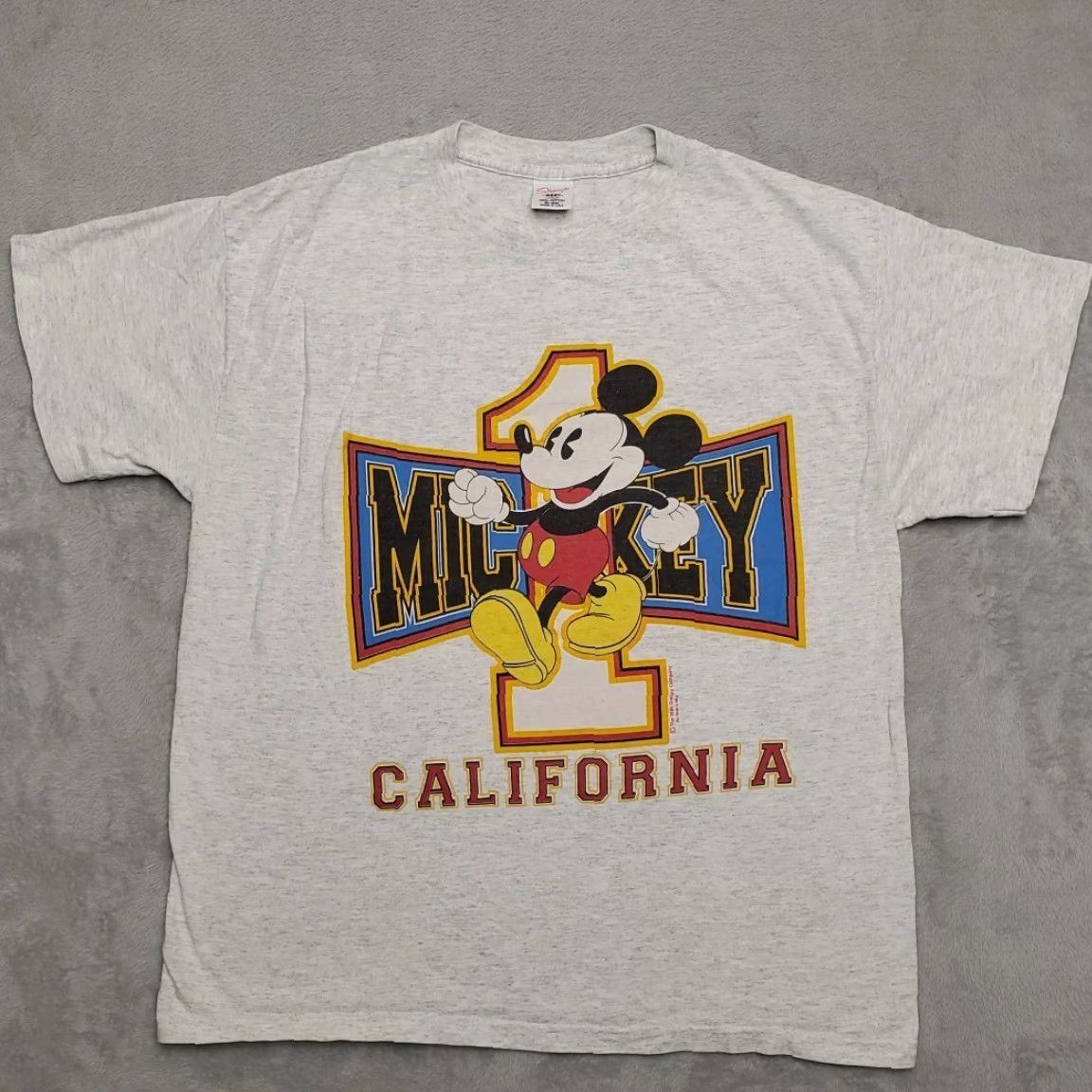 Disney VTG Disney Shirt Men L Gray Mickey Mouse One 1 California Sherrys Made in USA TEE Size US L / EU 52-54 / 3 - 6 Thumbnail