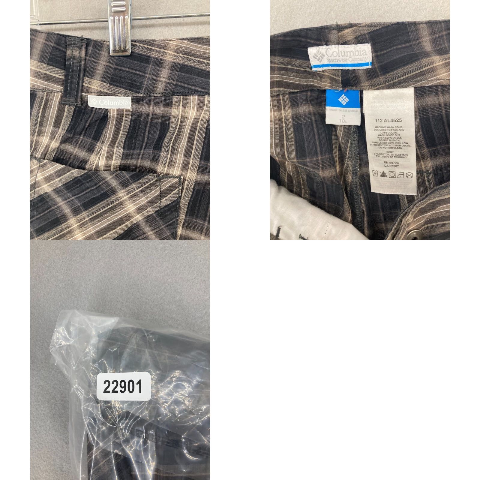 Vintage Columbia Women's Bermuda Shorts 2 Brown Plaid Outdoor Stretch Casual Hiking Size 26" / US 2 / IT 38 - 8 Thumbnail