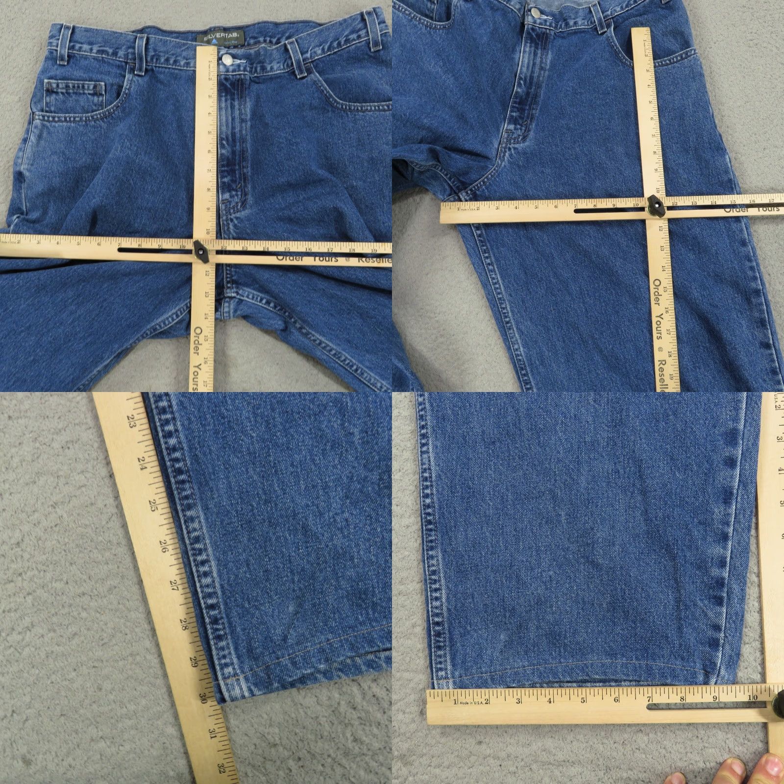 Denime VINTAGE Levis SilverTab 36x30 Y2K Baggy Skater Grunge Wide Leg Denim 90s Size US 36 / EU 52 - 9 Thumbnail