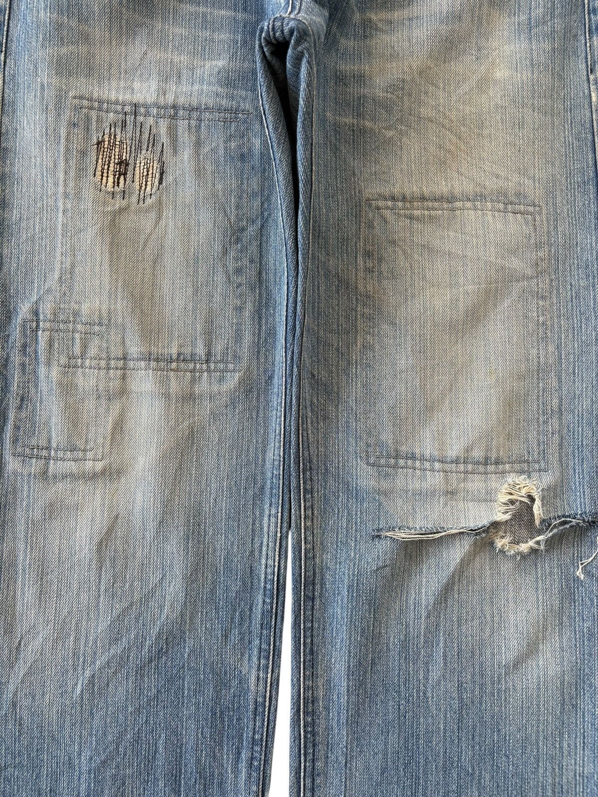 If Six Was Nine Japanese Rupert The Difference Patched Distress Baggy Jeans Size US 34 / EU 50 - 3 Thumbnail