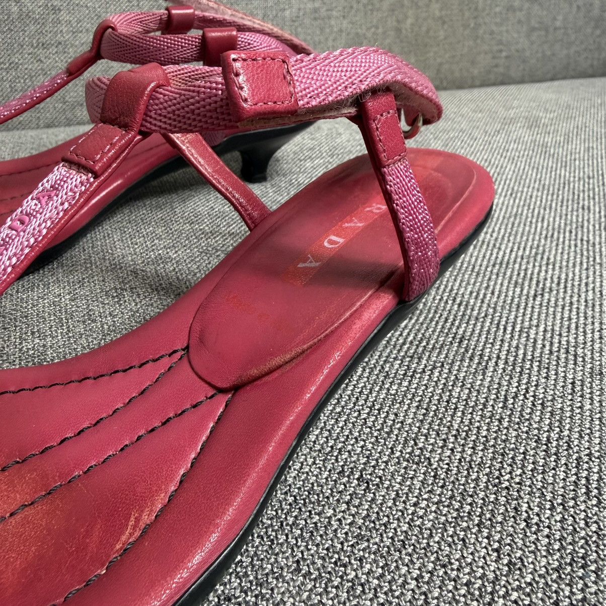 Prada 00s Prada Sport T Bar Strap Kitten Heels in Pink 36 Size US 6.5 / IT 36.5 - 13 Thumbnail