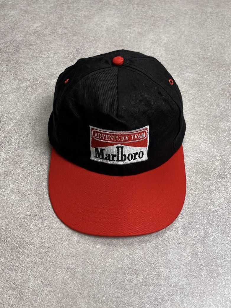 Vintage Vintage Marlboro Adventure Team Racing F-1 Cap Os Size ONE SIZE - 3 Thumbnail