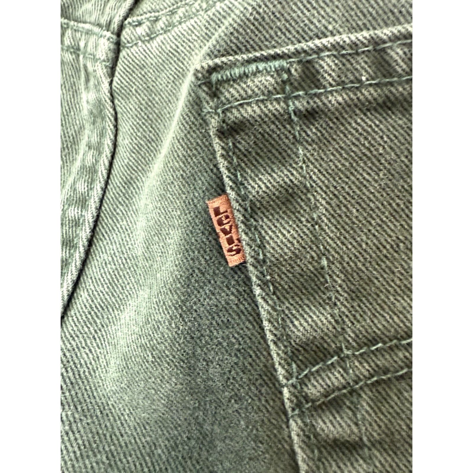 Levi's VINTAGE Levi's 545 Jeans 42x30 Green USA Gold Tab 90s Y2K Levis 545 Straight Jeans Mens 5-Pocket Zip Fly Button Fly Regular 30in Inseam Size US 42 / EU 58 - 5 Thumbnail