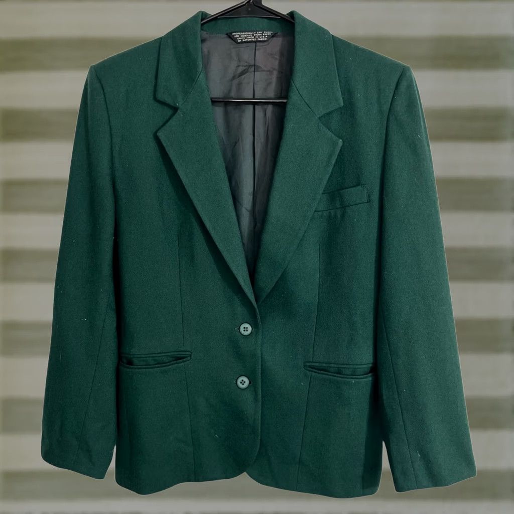 Vintage VTG 50’s Dartmouth Outfitters Class Reunion Jacket James Campion Union Made USA Wool Blazer Mens M Green Varsity Jacket Reg Size Size 40R - 1 Thumbnail