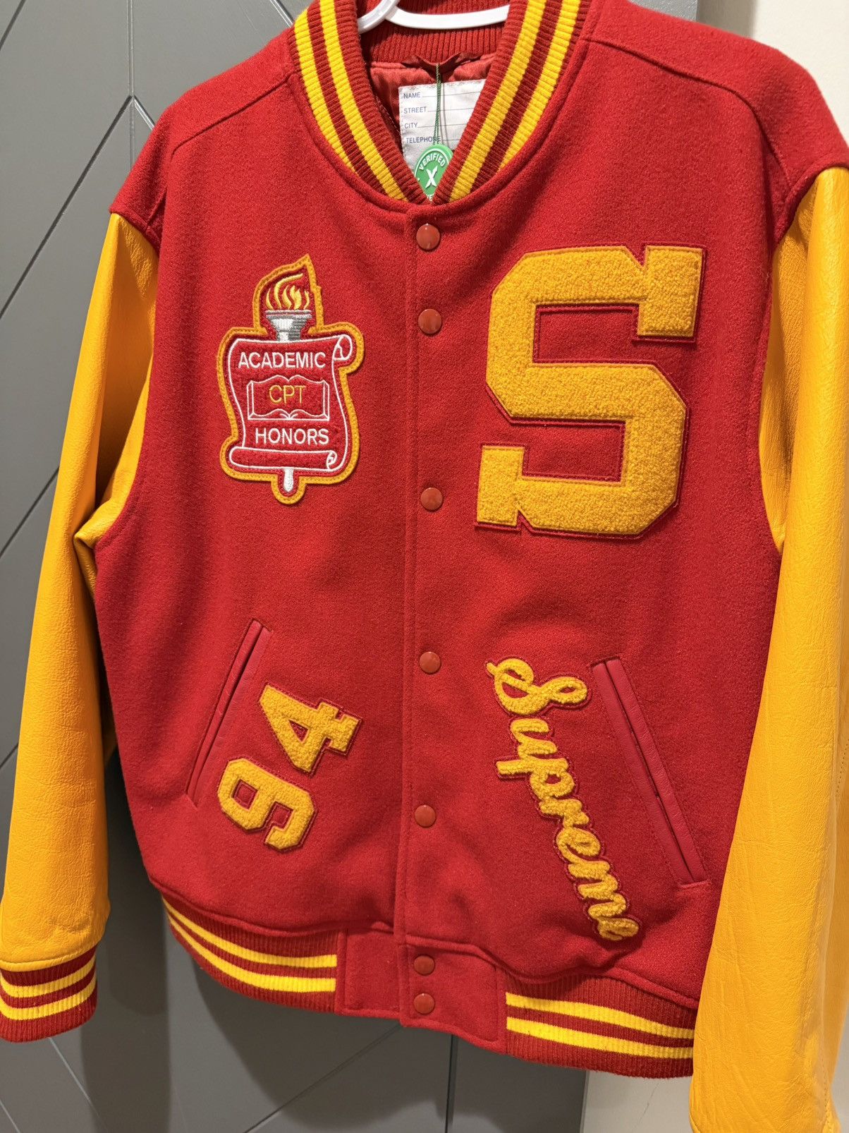 Supreme Supreme Team Varsity Jacket FW19 Size US M / EU 48-50 / 2 - 2 Thumbnail