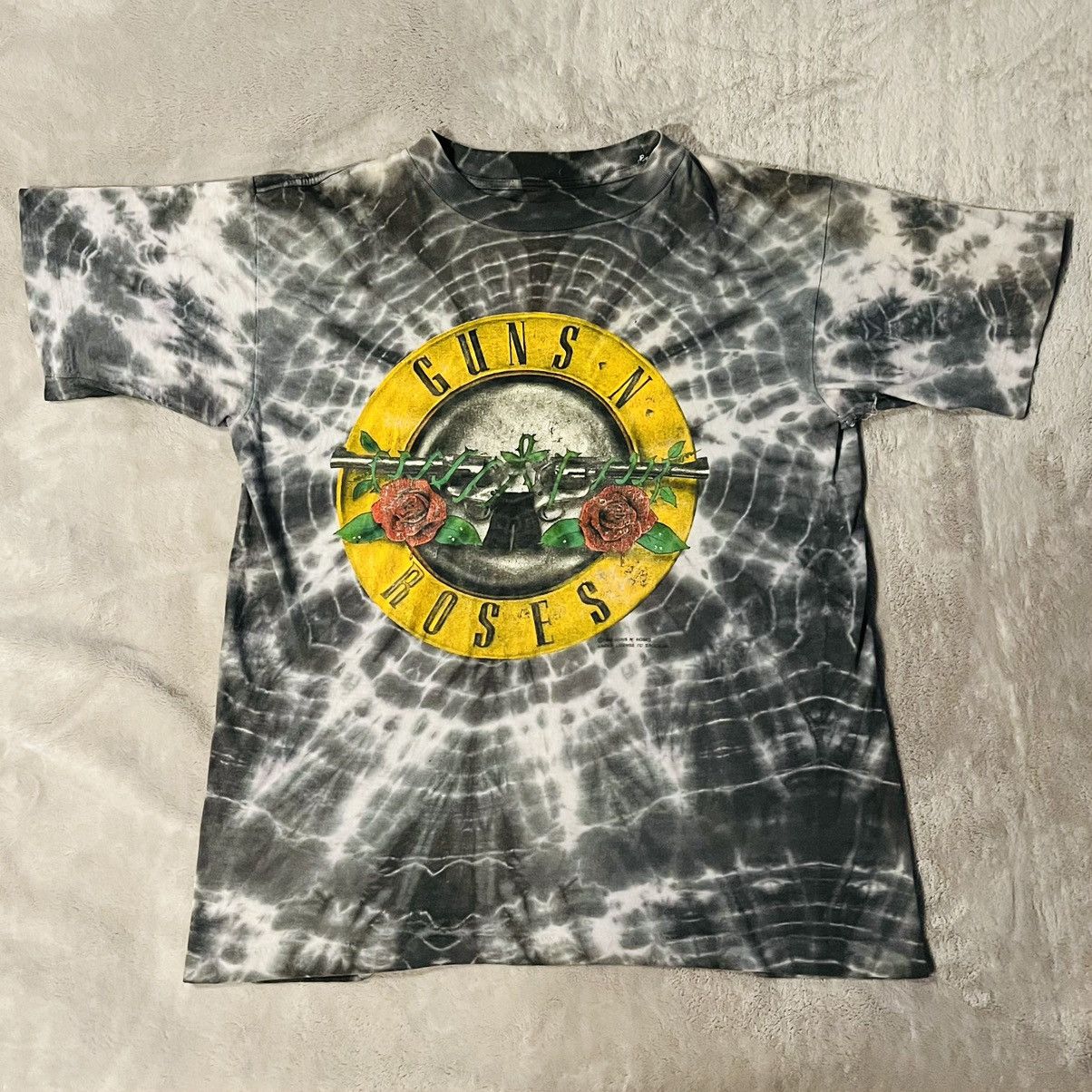 Brockum Vintage 1989 Guns N’ Roses Symmetria Tie-Dye Grey Shirt M Size US M / EU 48-50 / 2 - 1 Thumbnail
