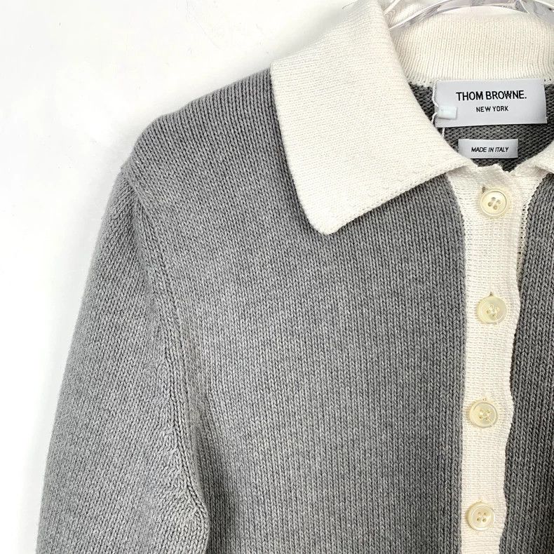 Thom Browne Thom Browne Gray classic four-bar flower embroidered cotton Size S / US 4 / IT 40 - 3 Thumbnail