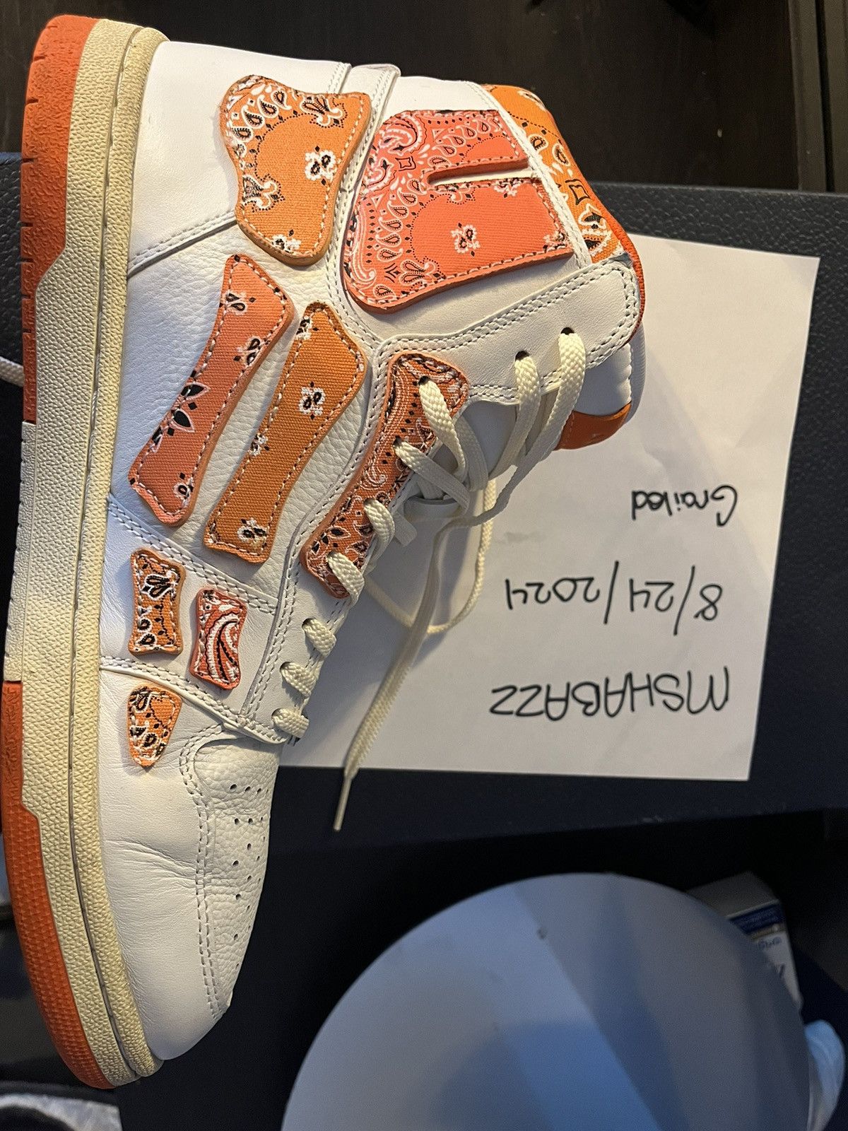 Amiri Skel-Top Hi Bandana High-Top Sneakers Size US 11 / EU 44 - 5 Thumbnail
