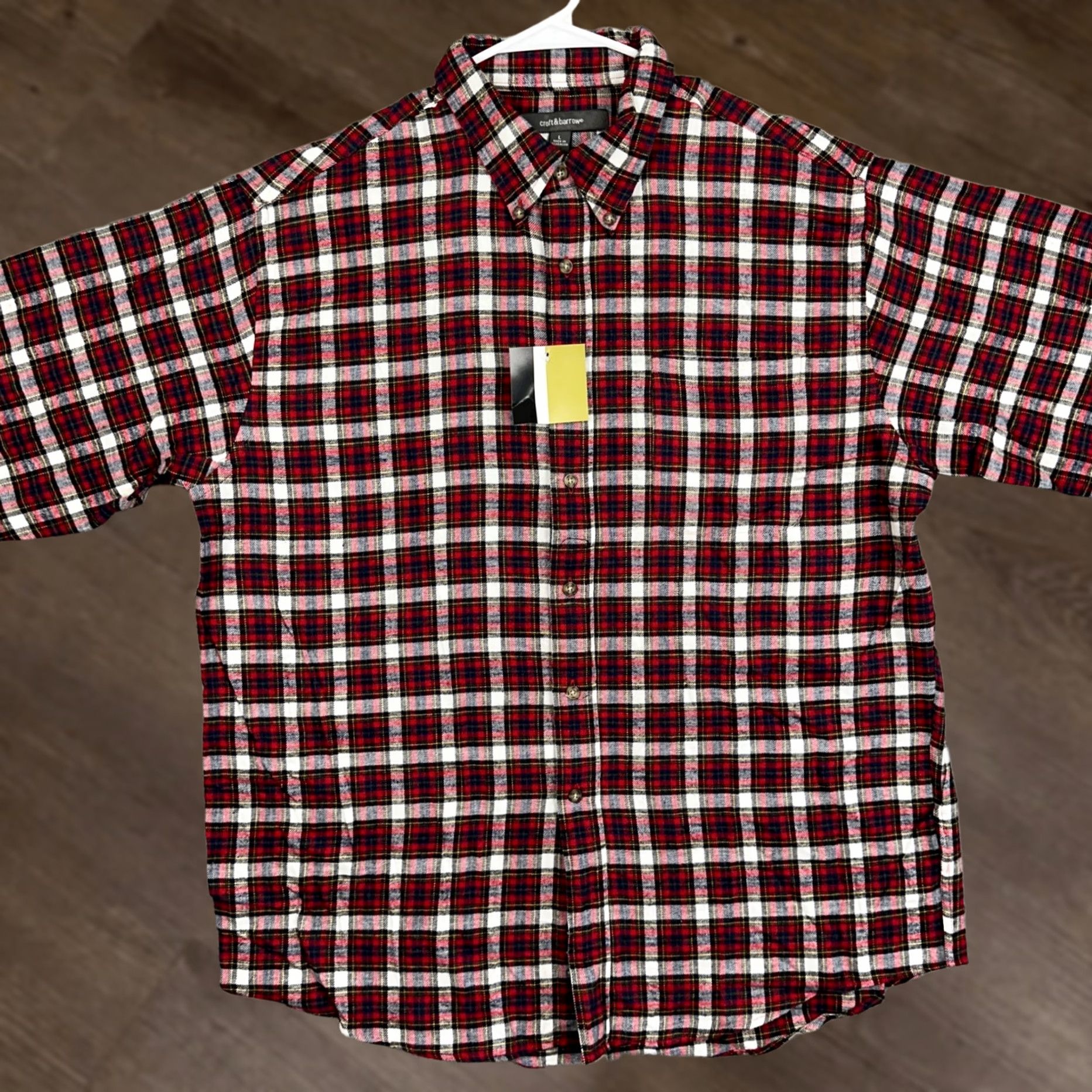 Croft & Barrow Craft & Barrow Shirt Plaid Button-Up Long Sleeve Flannel Red Size US L / EU 52-54 / 3 - 1 Thumbnail