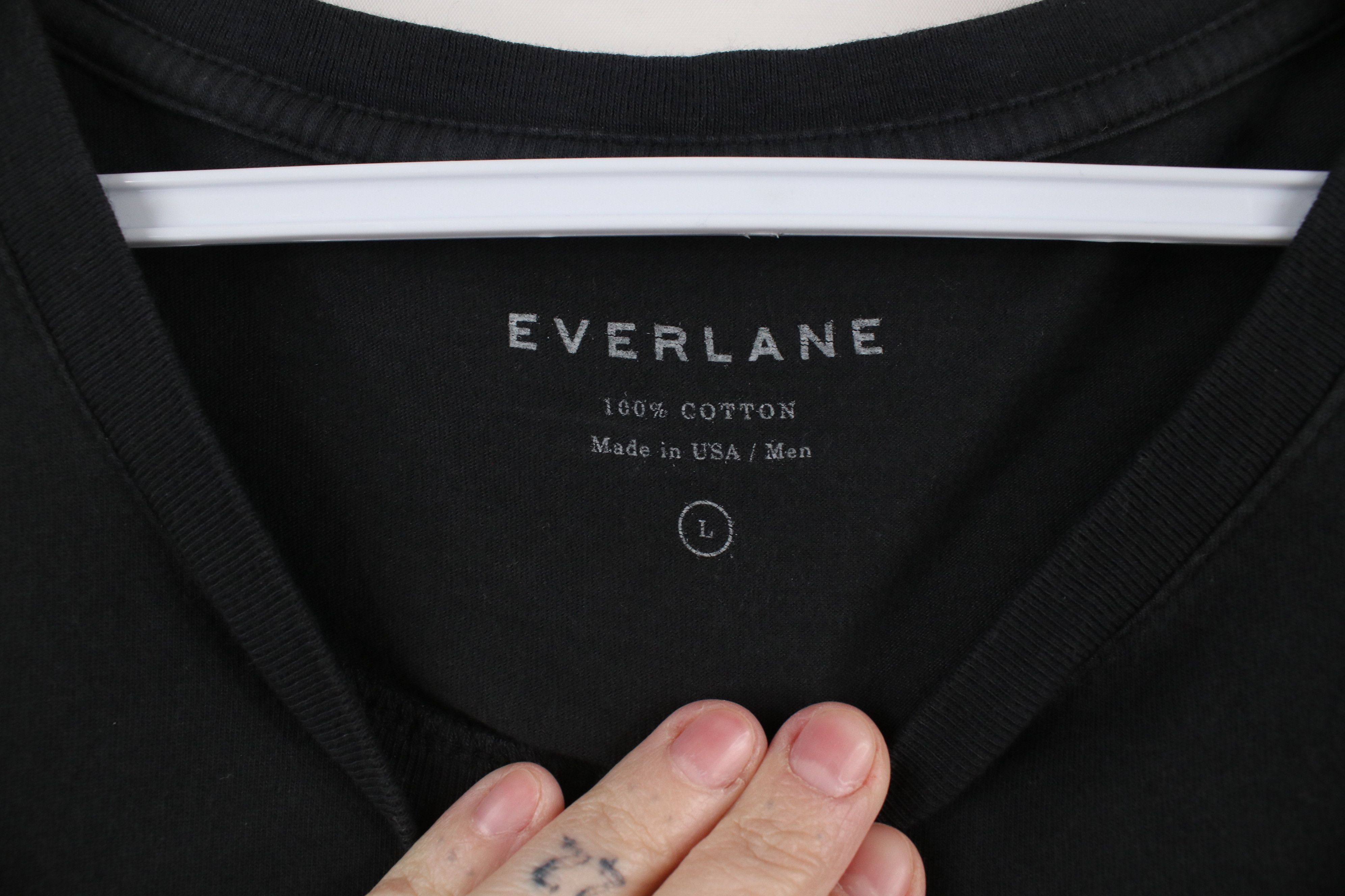 Everlane × Vintage Everlane Faded Blank Cotton Short Sleeve T-Shirt Black USA Size US L / EU 52-54 / 3 - 6 Thumbnail
