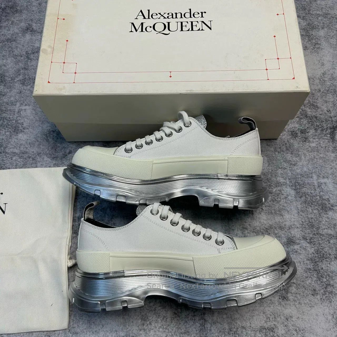 Alexander McQueen new alexander mcqueen platform canvas sneakers size 41. Size US 8 / EU 41 - 3 Thumbnail