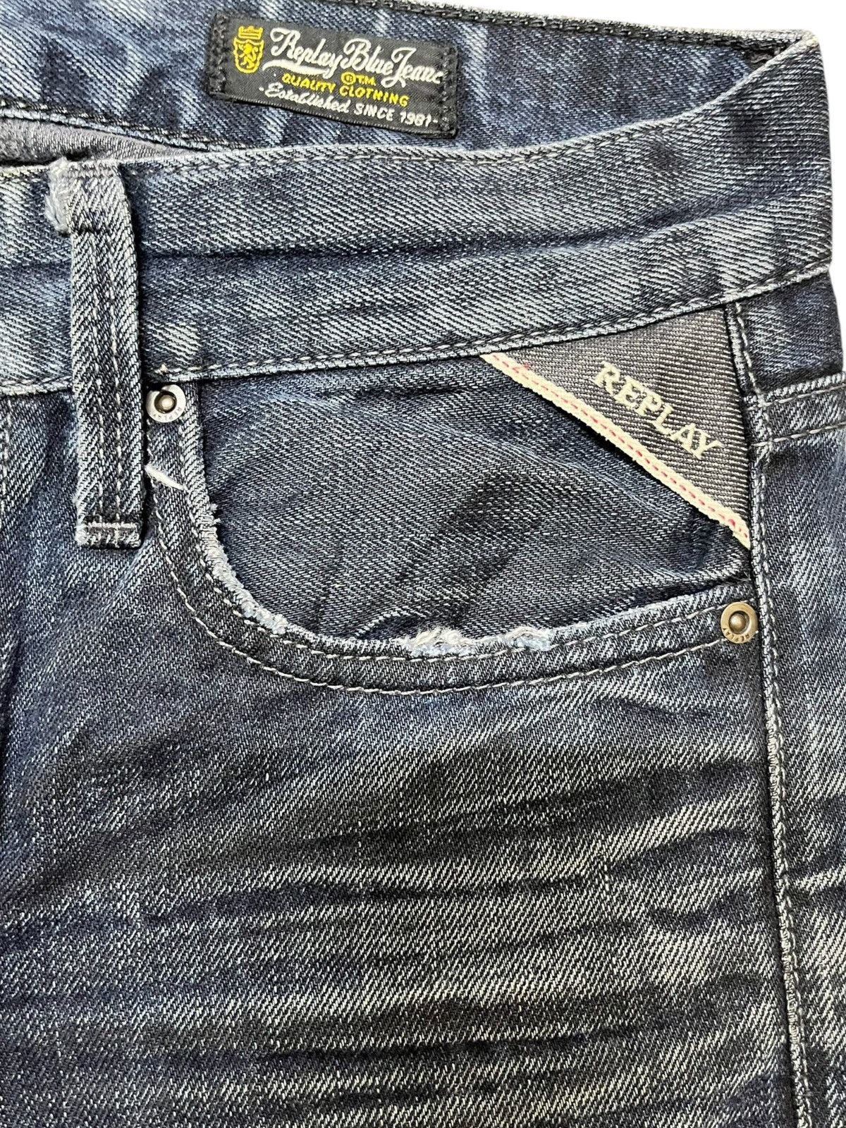 Replay Vintage Replay Jennon Honeycomb Whiskering Denim Size US 29 - 5 Thumbnail