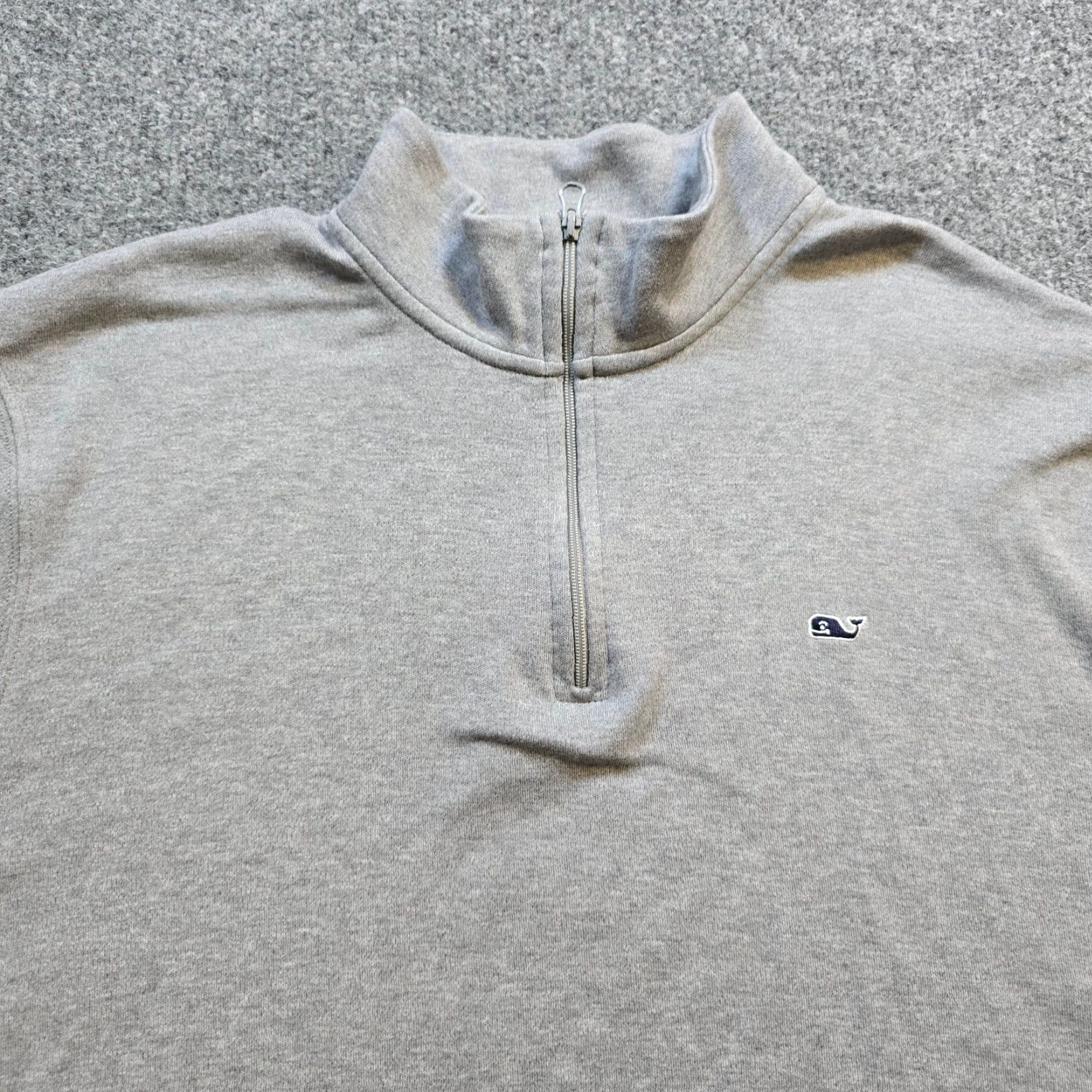 Vineyard Vines Vineyard Vines Sweater Mens Large Gray 1/4 Zip Knit Sweatshirt Stretch Casual Size US L / EU 52-54 / 3 - 2 Thumbnail
