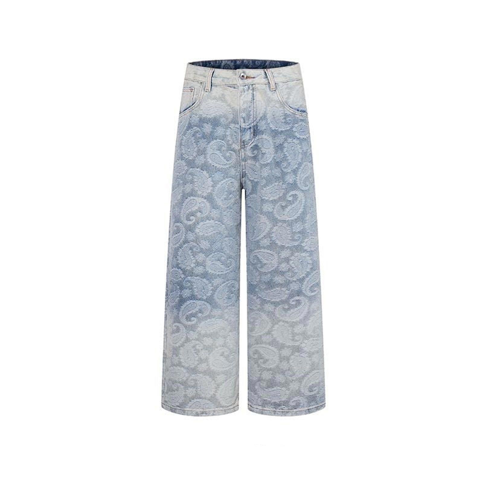 Jean Paisley Graphic Jacquard-Design Denim Jeans Size US 32 / EU 48 - 1 Thumbnail