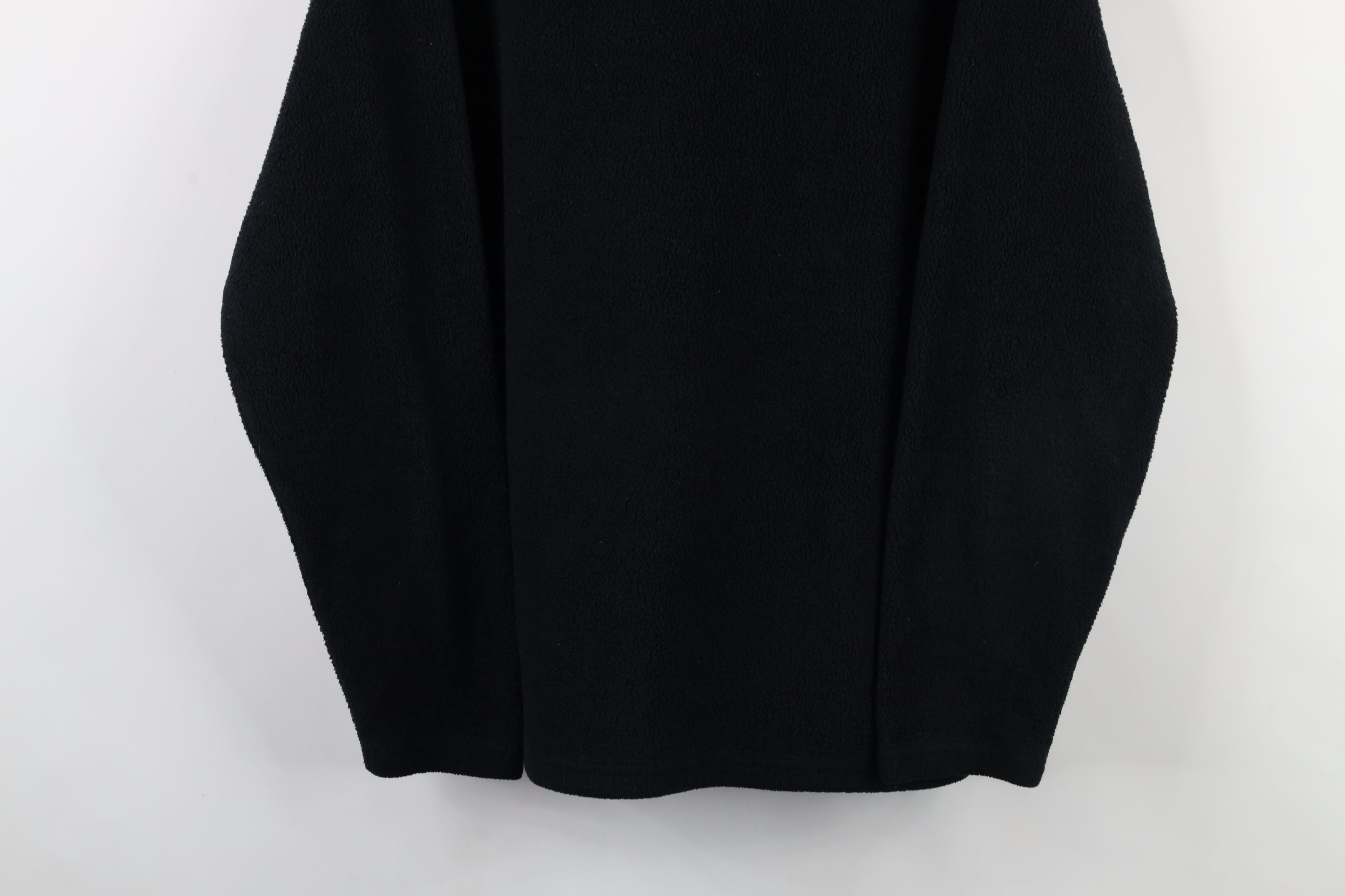 Vintage Vintage 90s Streetwear Blank Fleece V-Neck Sweater Black Size US XL / EU 56 / 4 - 3 Thumbnail