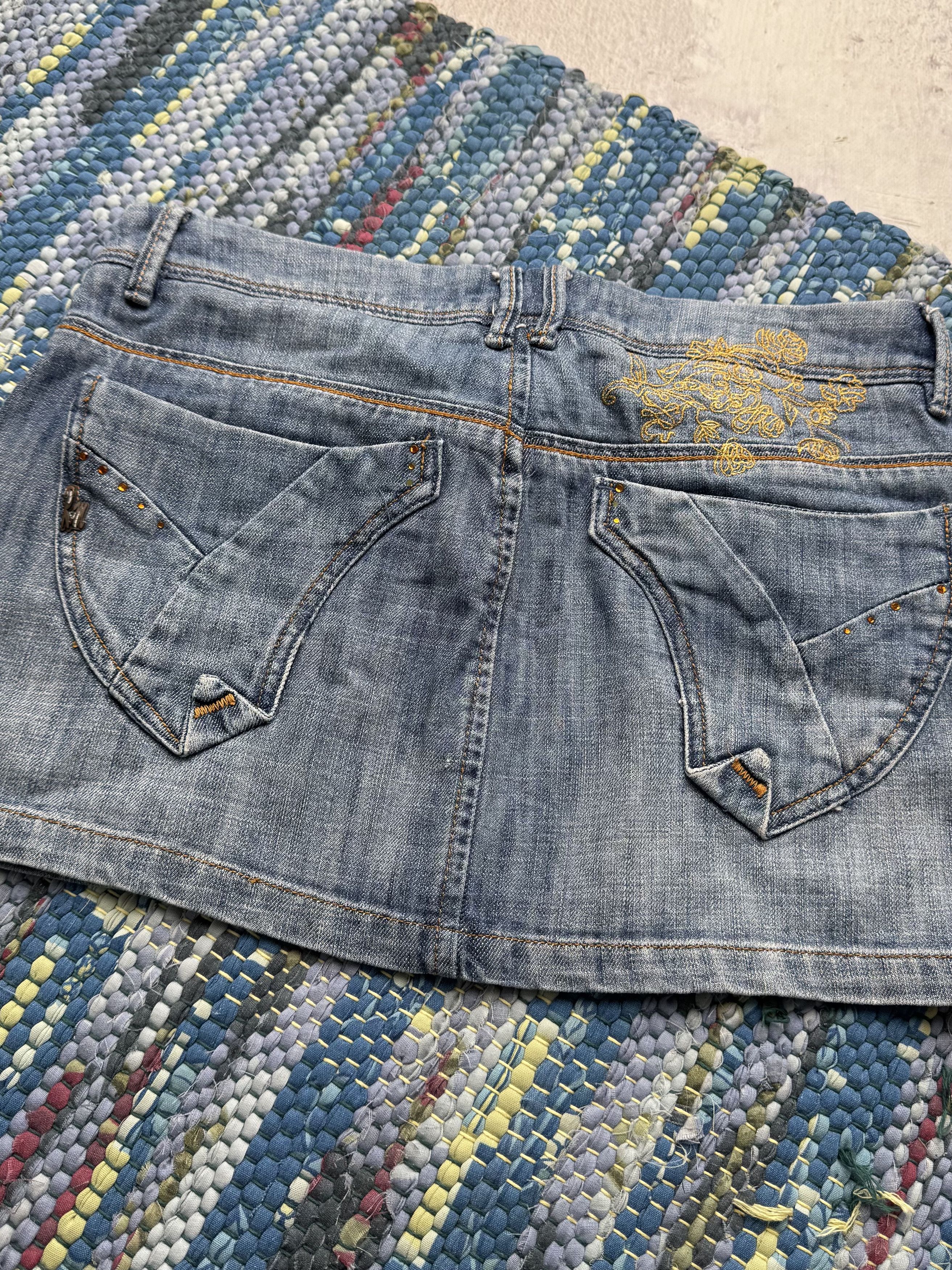 Vintage Vintage Denim Mini Skirt D15 Size 27" / US 4 / IT 40 - 5 Thumbnail