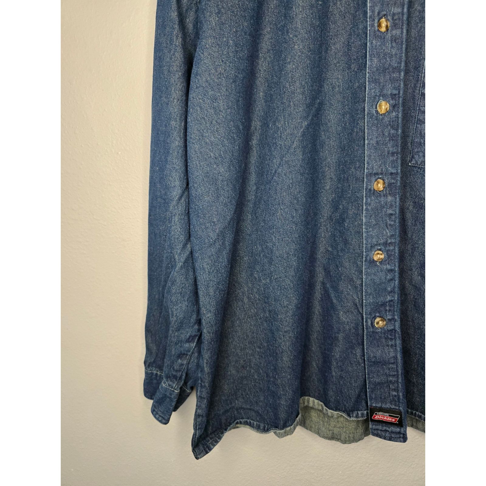 Dickies Dickies Button Up Denim Long Sleeve Blue XXL Workwear Shirt Size US L / EU 52-54 / 3 - 4 Thumbnail