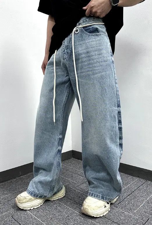 VIBE Vintage washed loose flared scimitar jeans y2k Size US 32 / EU 48 - 6 Thumbnail