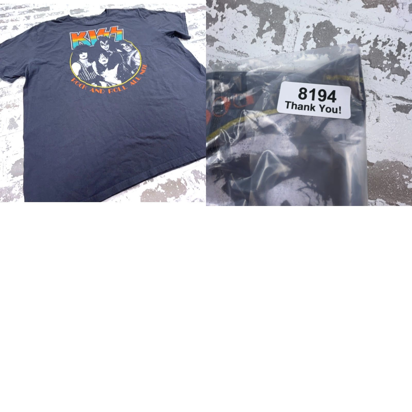 Spell Kiss Shirt Men 3XL Gray Band Tee Tour Concert Rock Retro Logo Graphic Print Short Sleeve Crew Neck T-Shirt Size US XXL / EU 58 / 5 - 8 Thumbnail