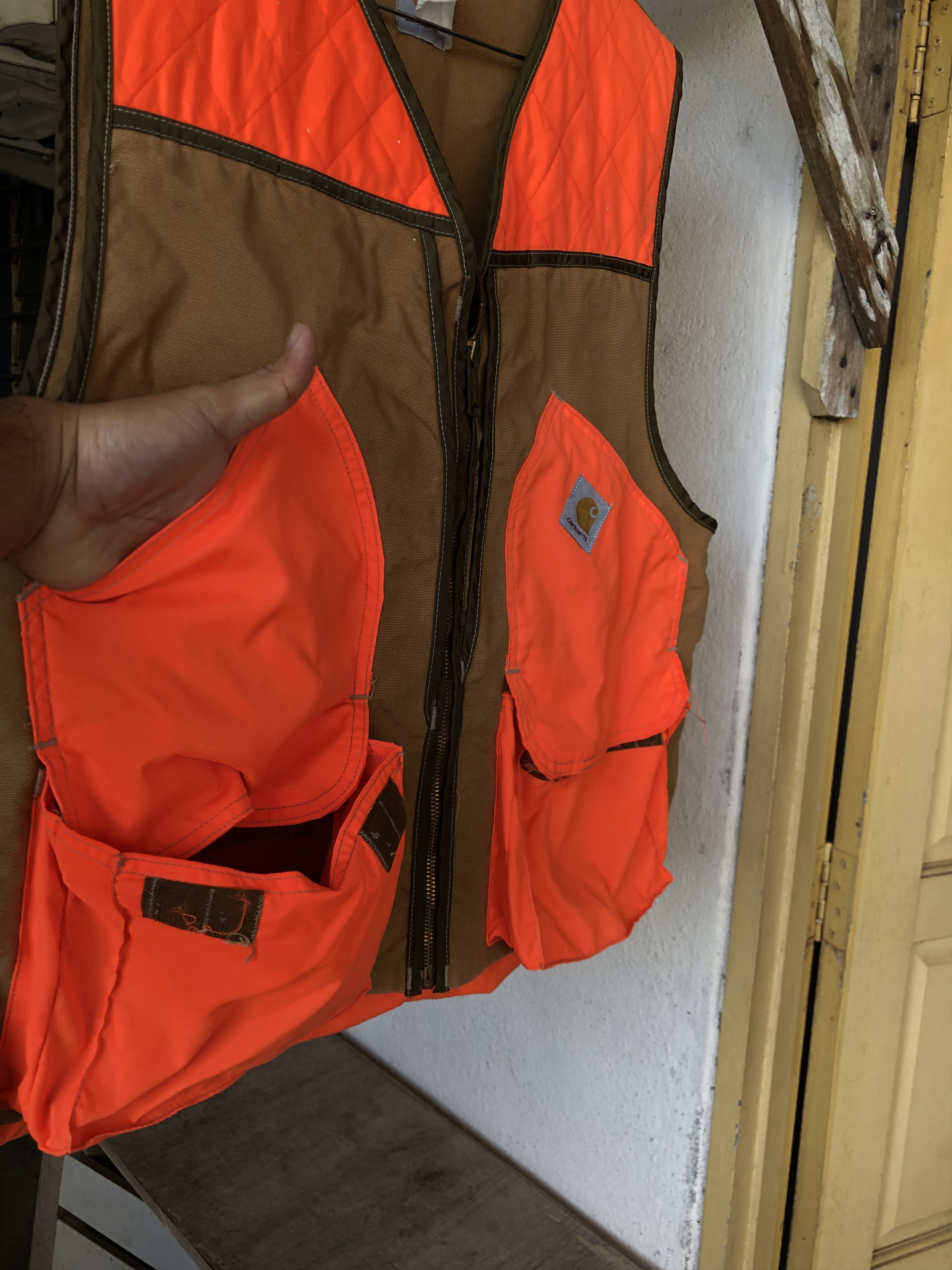 Carhartt Rare❗️Vintage Carhartt Blaze Orange Game Hunting Vest Jacket Size US XL / EU 56 / 4 - 10 Thumbnail
