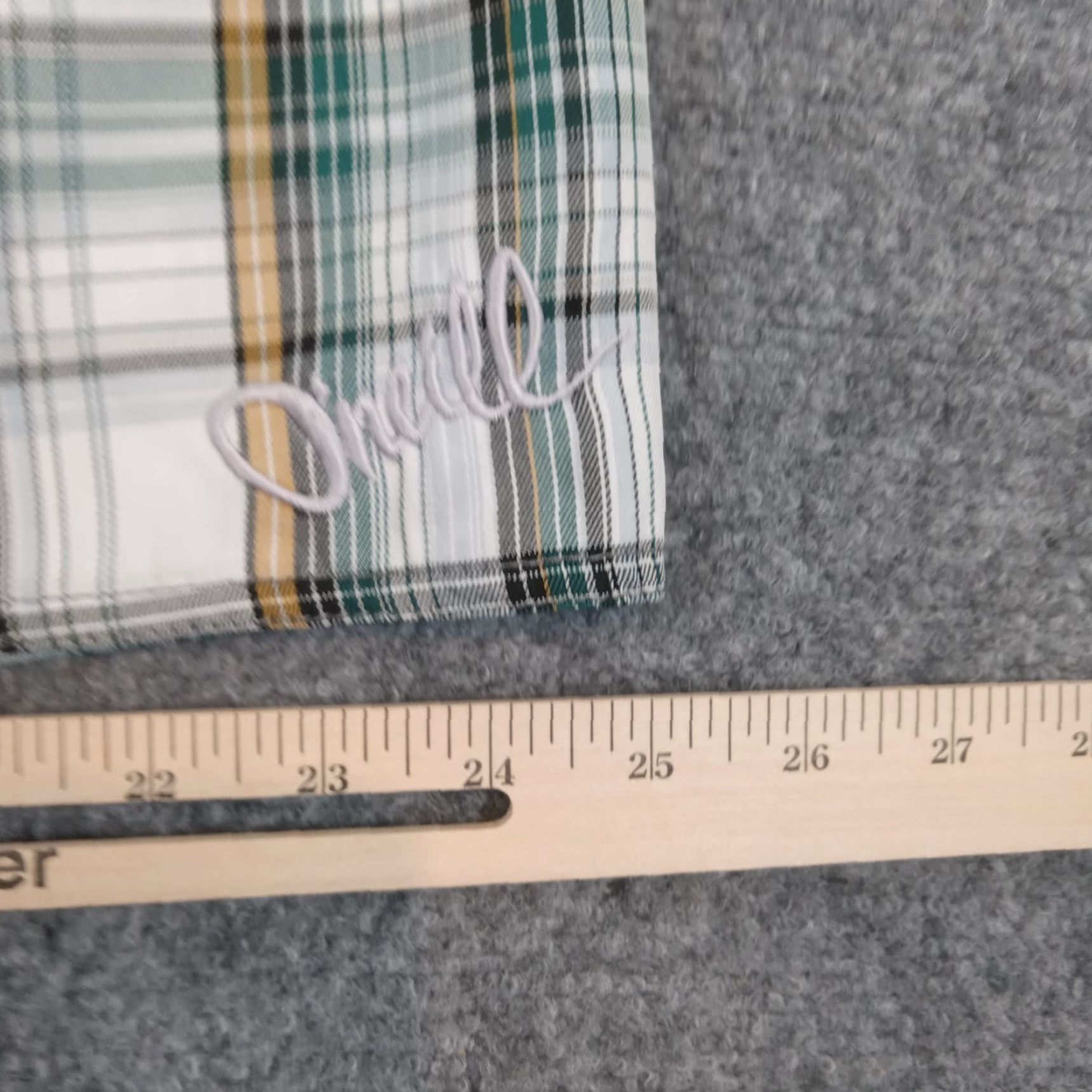 O'Neill O'Neill Board Shorts Mens Regular 33 Green Plaid Polyester Drawstring Surfing Beach Size US 33 - 4 Thumbnail