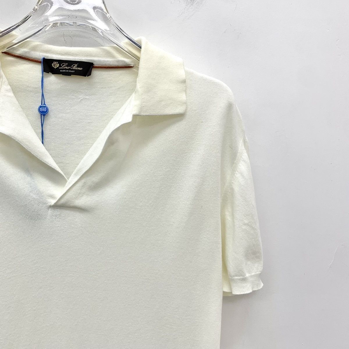 Loro Piana White Short-Sleeve Polo Shirt Size US M / EU 48-50 / 2 - 3 Thumbnail