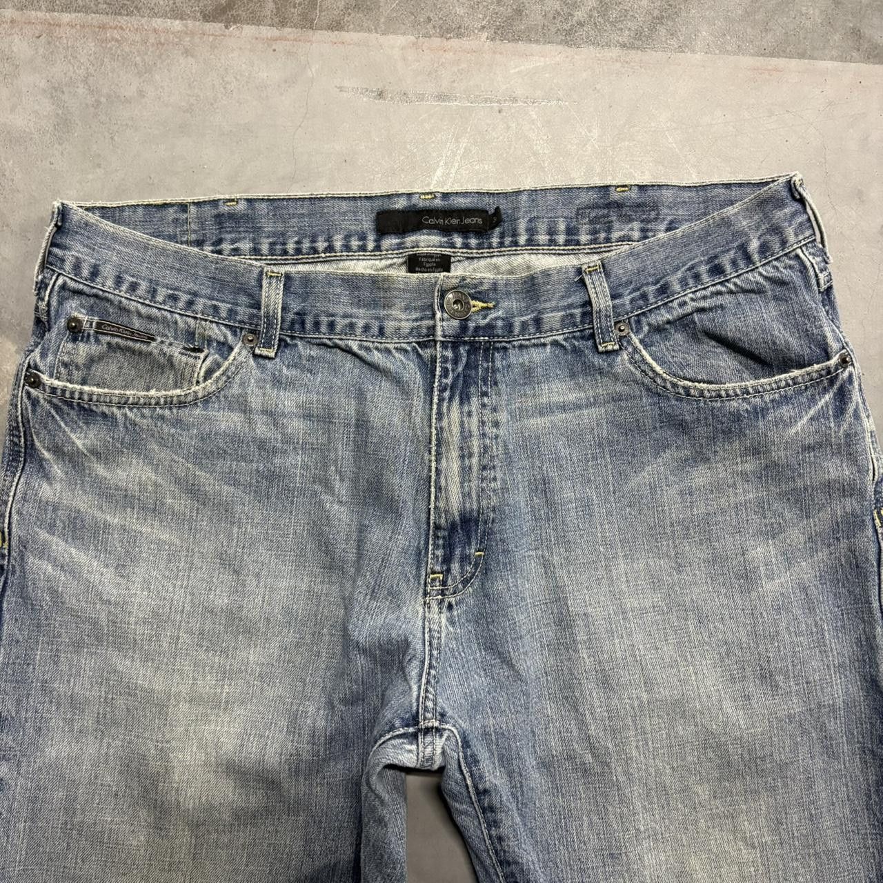 Vintage Crazy Vintage Y2K/2000s Baggy WideLeg Calvin Klein Light Blue Wash Denim Jeans! Size US 38 / EU 54 - 4 Thumbnail
