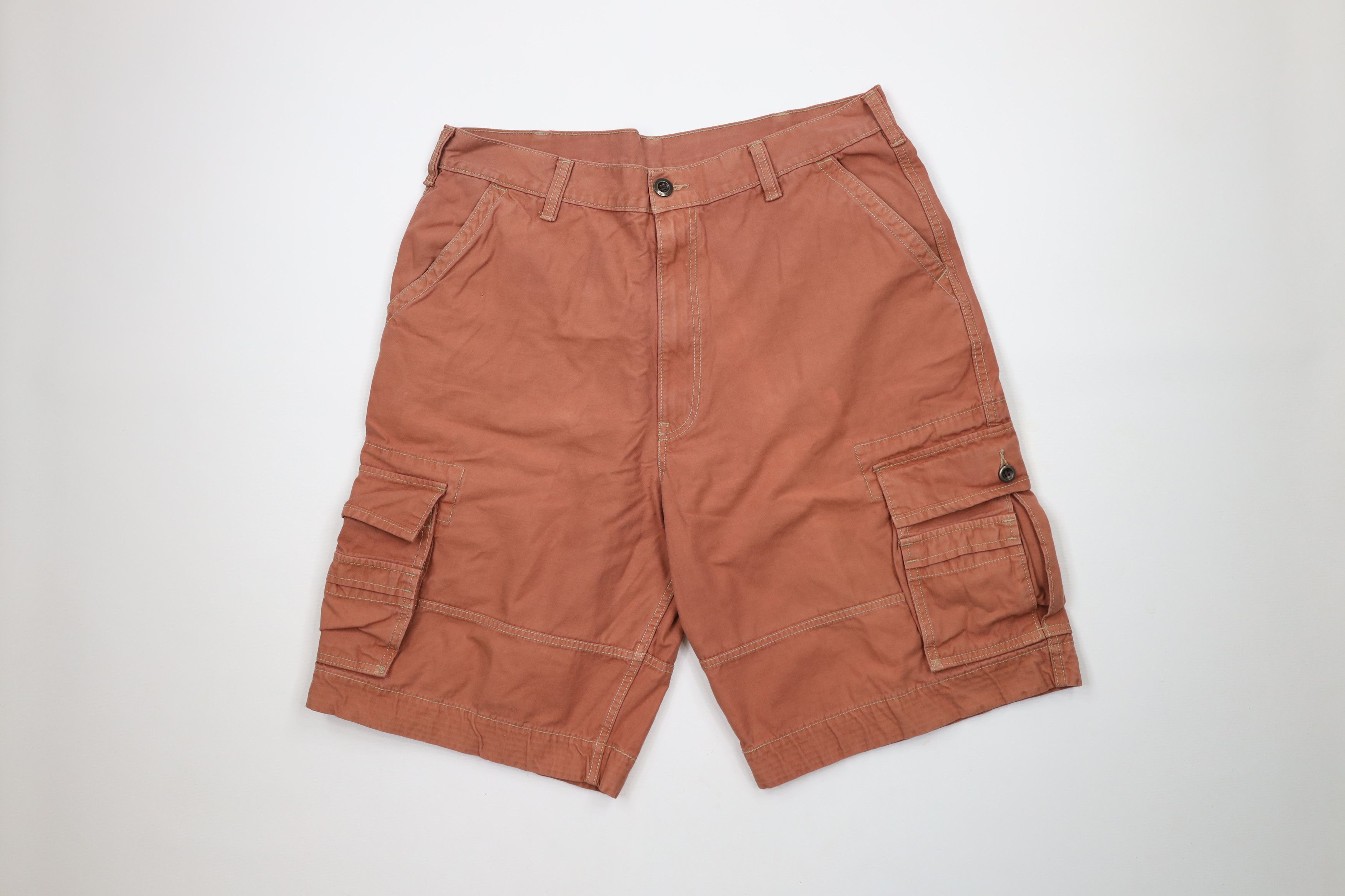 Levi's × Vintage Vintage Y2K Levis Faded Baggy Fit Cargo Shorts Rust Cotton Size US 38 / EU 54 - 1 Thumbnail