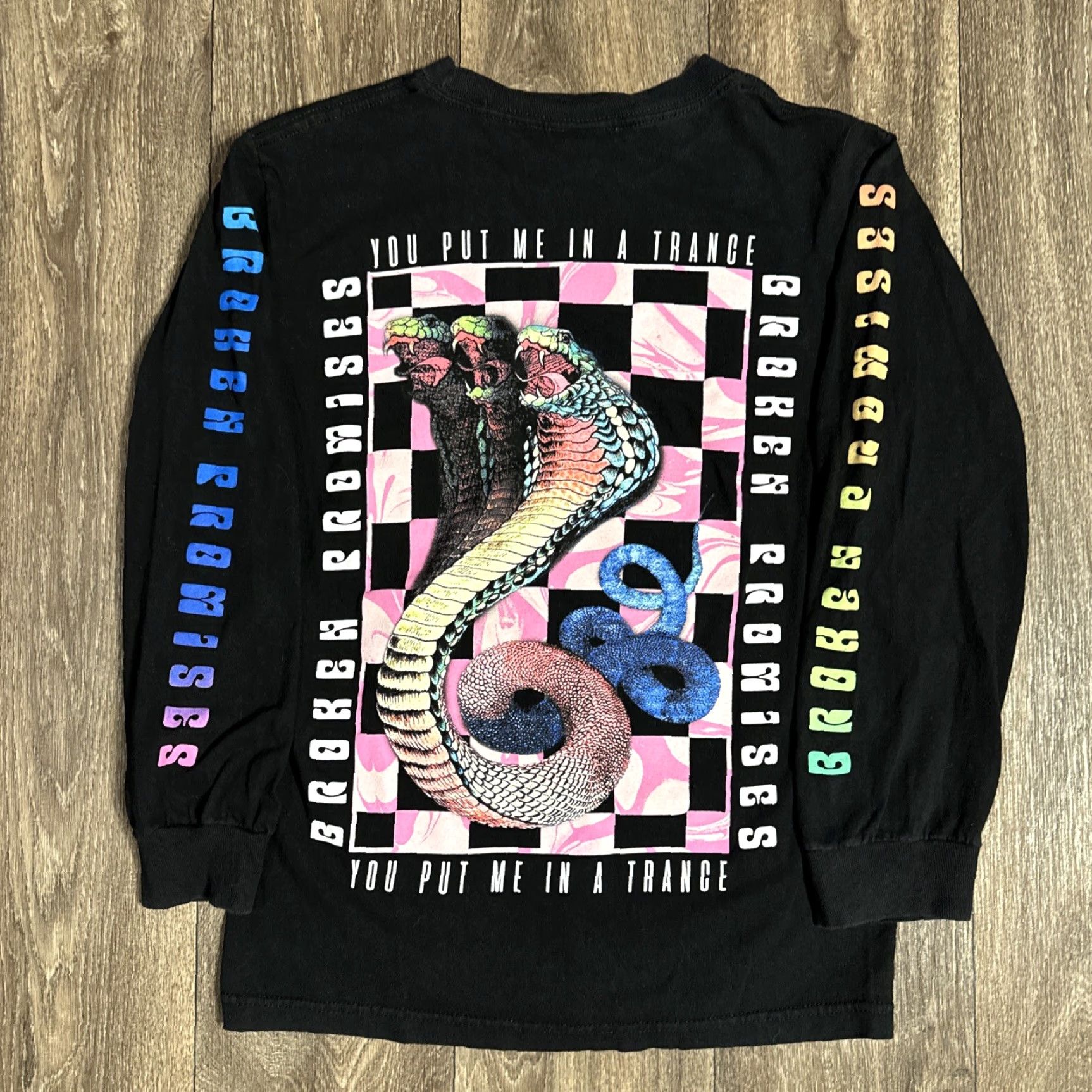 Broken Promises Co. Broken Promises Shirt Long Sleeve Mens S Black Snake 90s Graphic T-Shirt Size US S / EU 44-46 / 1 - 2 Thumbnail