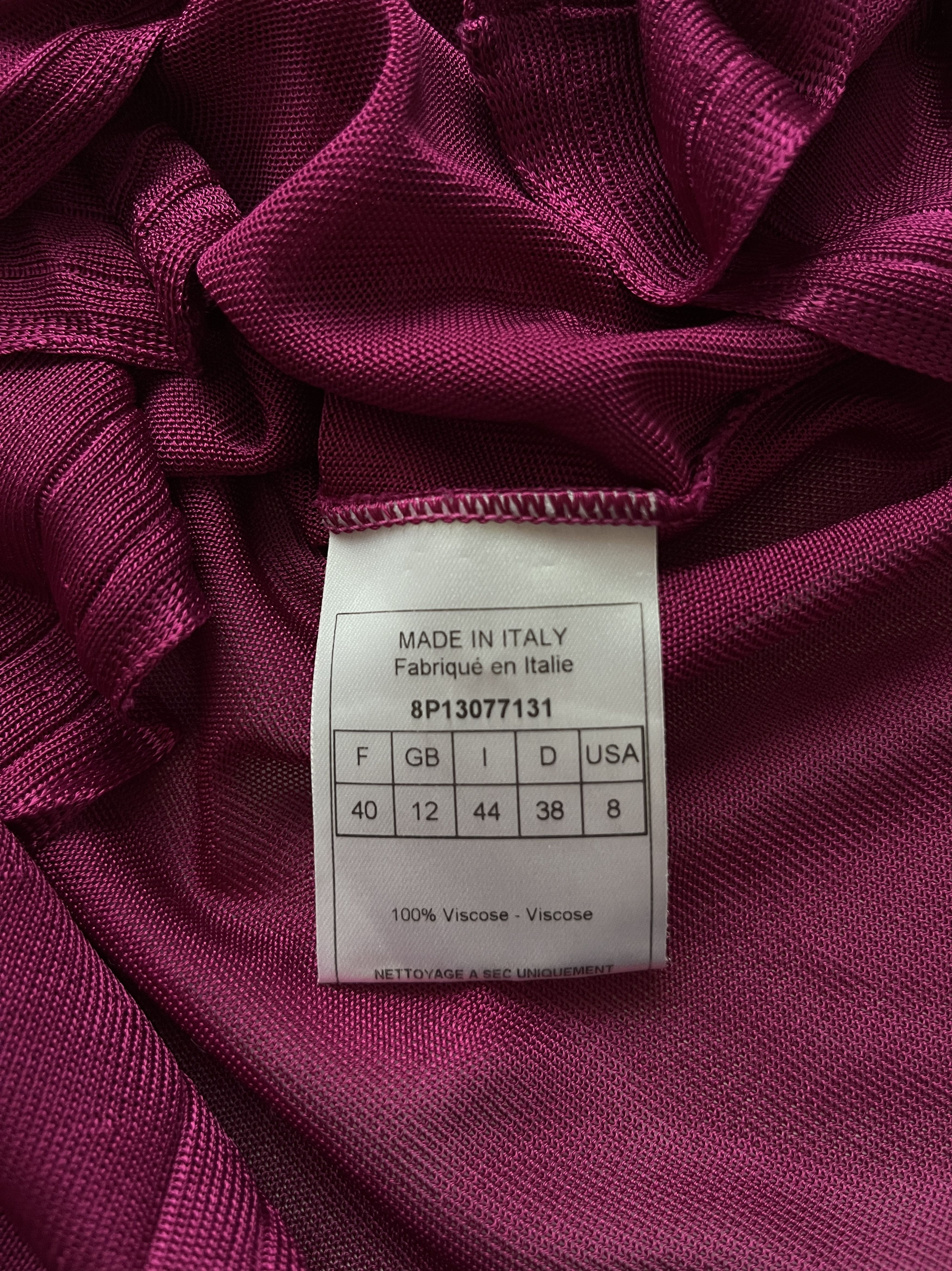 Dior ⚡️QUICK SALE⚡️2008 Dior Galliano Fuchsia Sheer Ruffled Top Size M / US 6-8 / IT 42-44 - 4 Thumbnail
