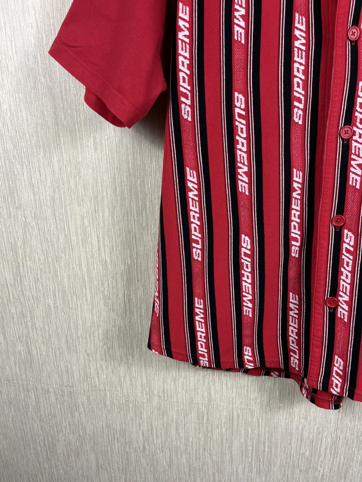 Supreme Supreme jacquard logo baseball jersey knit shirt button up Size US M / EU 48-50 / 2 - 6 Thumbnail