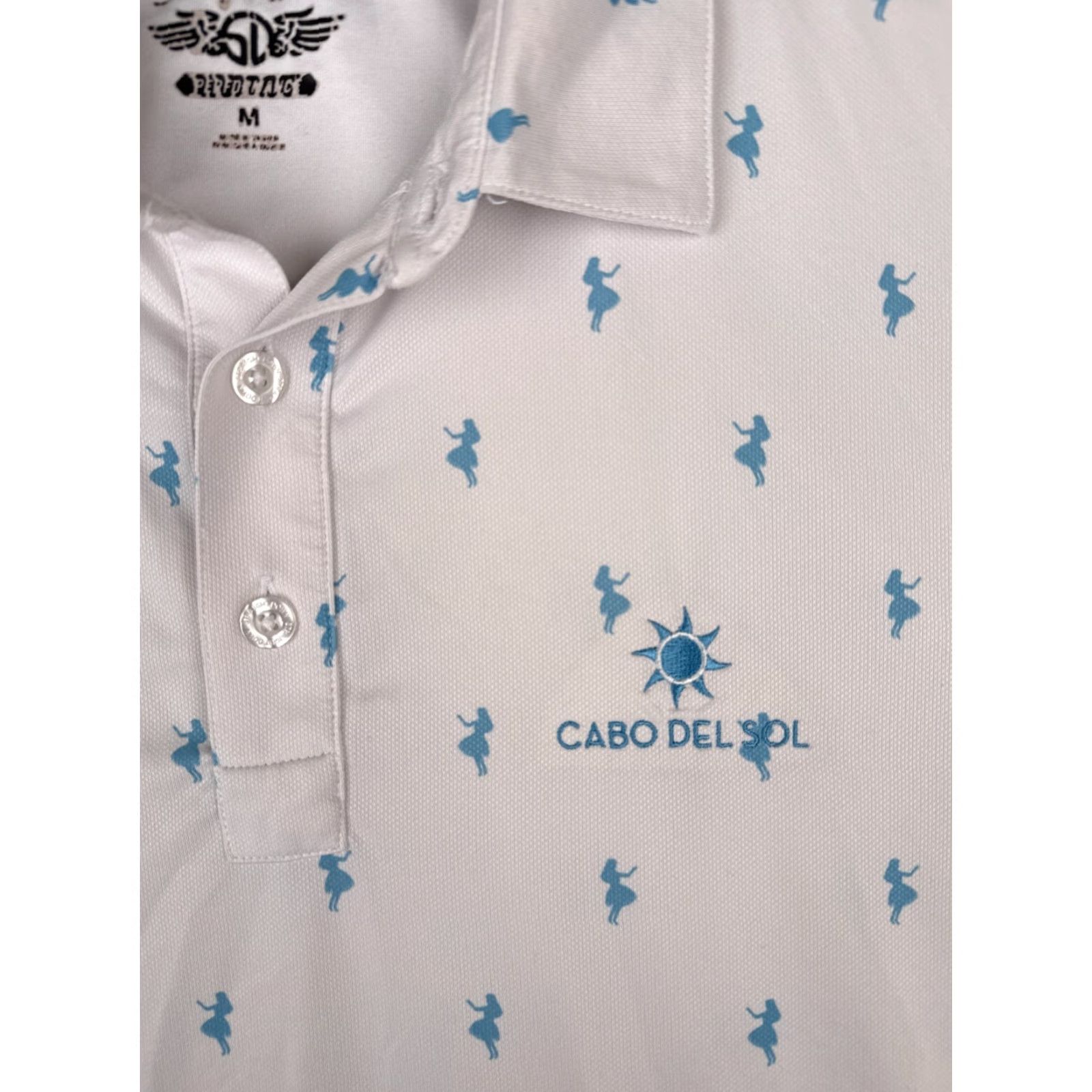 Vintage Straight Down Polo Shirt Mens M White Size M / US 6-8 / IT 42-44 - 6 Thumbnail