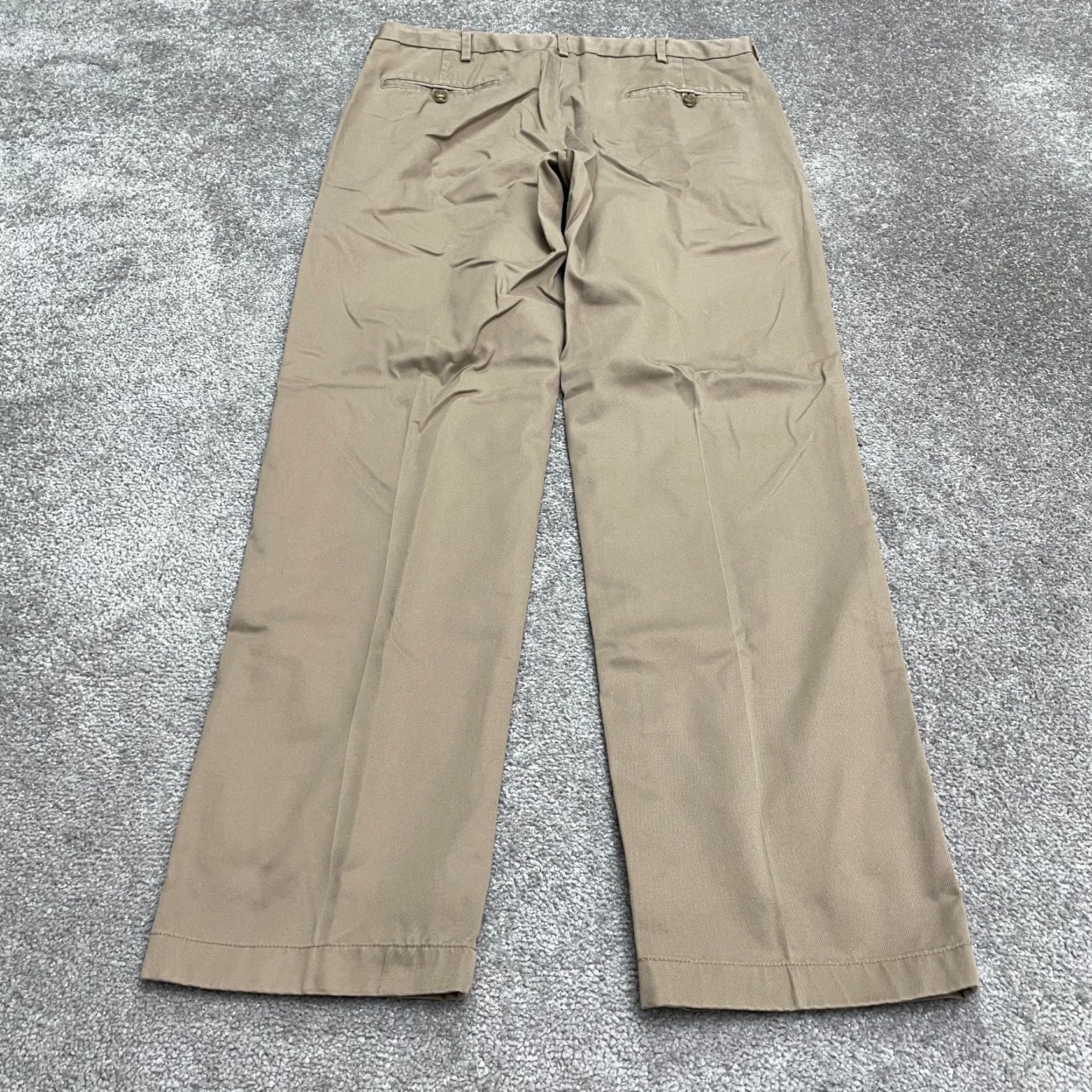 Jos. A. Bank Jos. A. Bank Pants Mens 35Wx32L Brown Tailored Fit Khakis Straight Leg Size US 35 - 2 Thumbnail