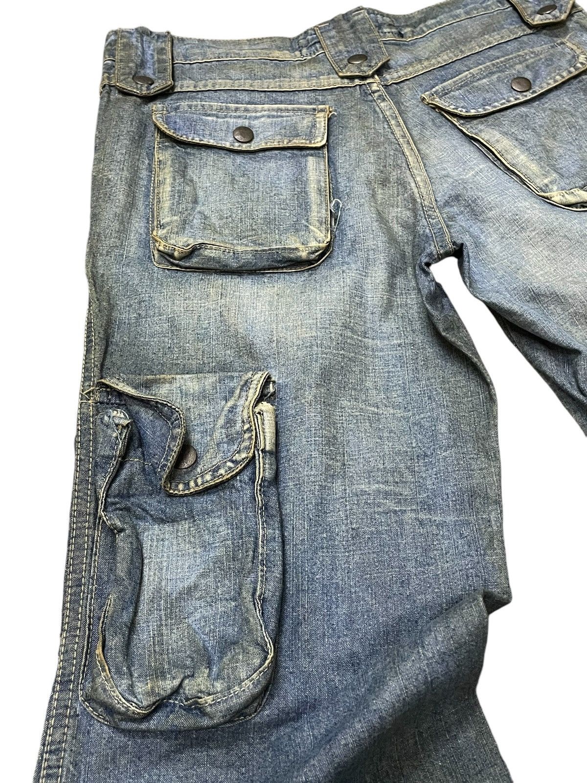 Hysteric Glamour × Japanese Brand × Le Grande Bleu (L.G.B.) Super Flared Authentic & Couture Mud Wash Multi Pocket Jeans Size US 30 / EU 46 - 18 Thumbnail
