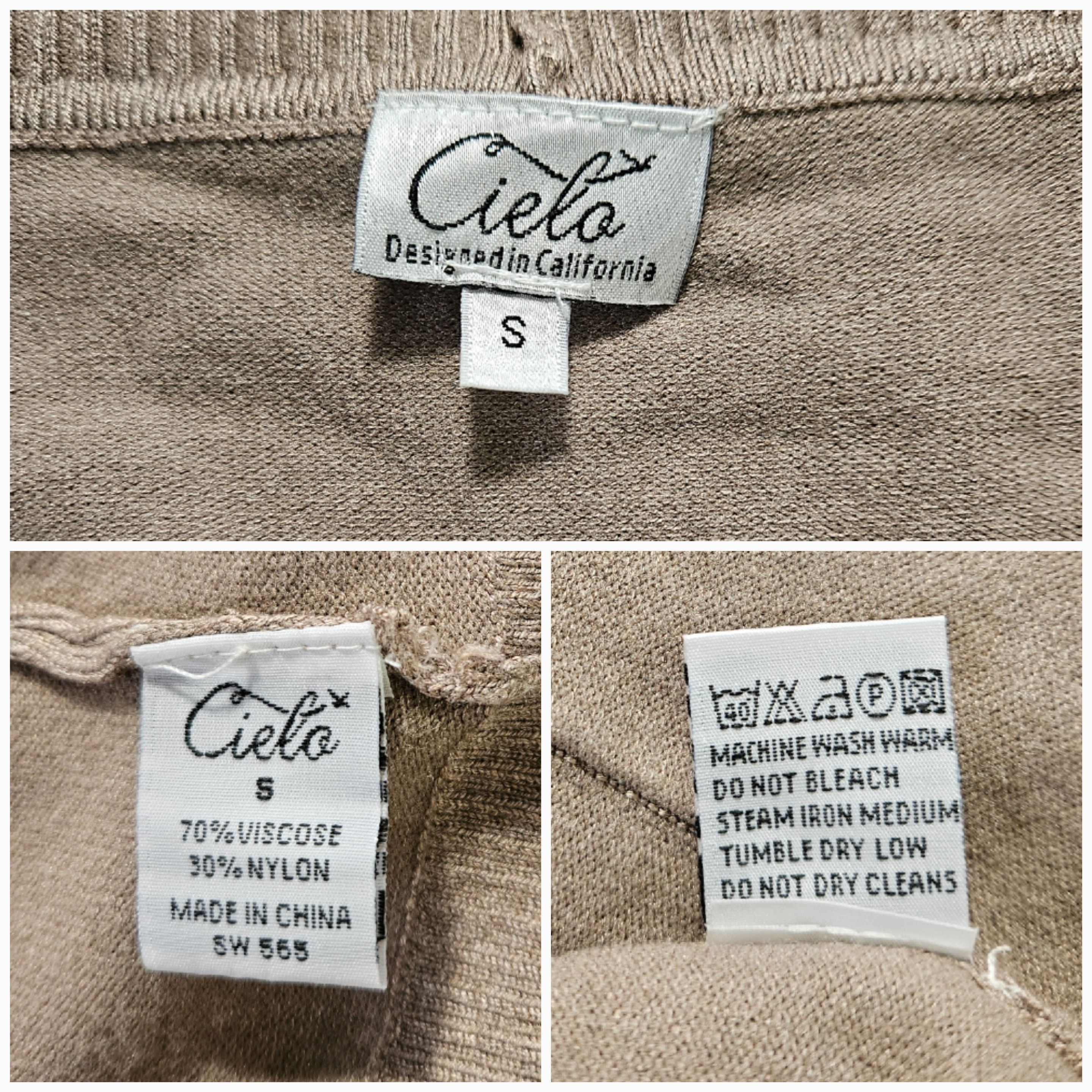 Other Cielo Size S/M Cardigan Camel Beige Taupe Open Front Sweater Size M / US 6-8 / IT 42-44 - 8 Thumbnail