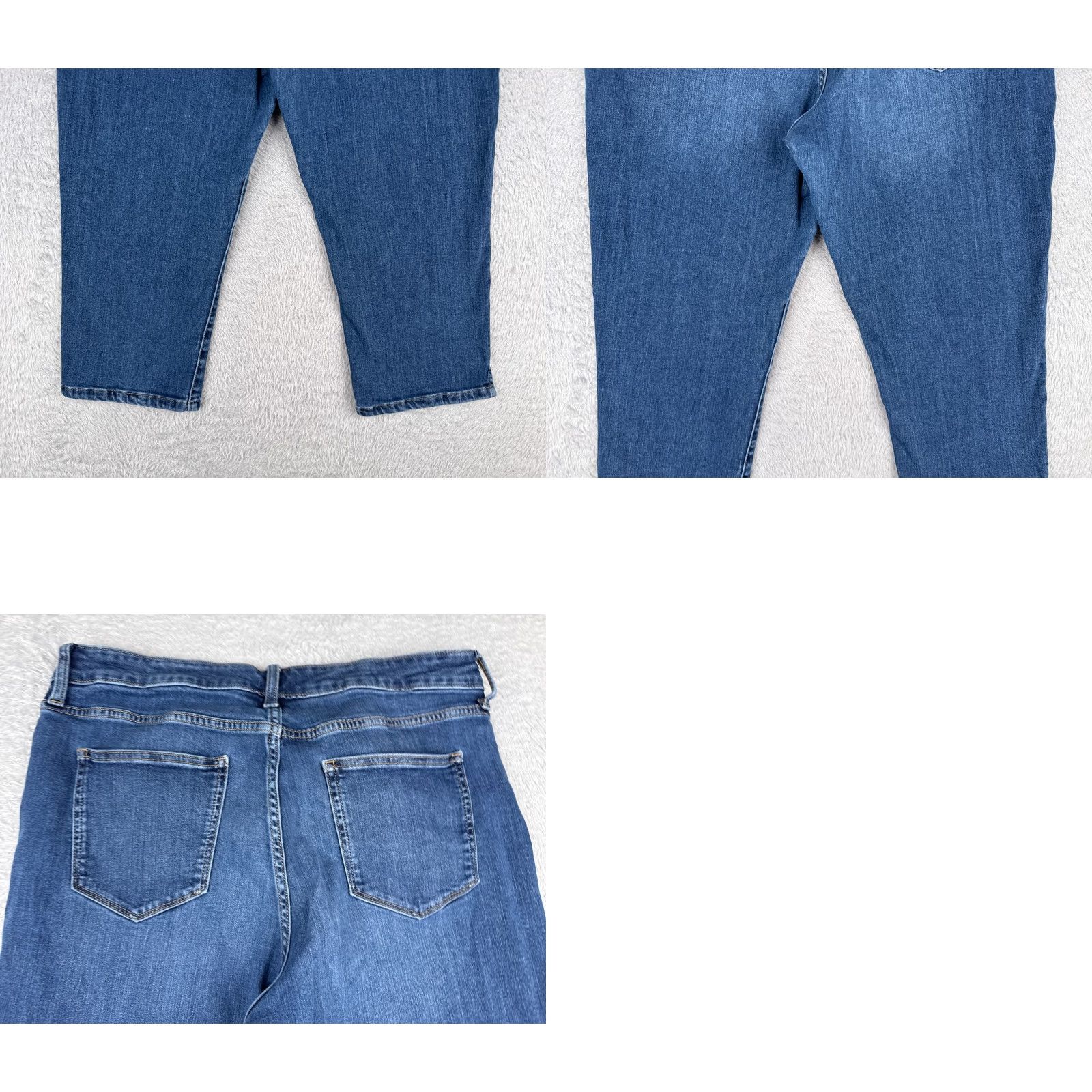 Vintage St Johns Bay Jeans Womens 16 Capri Blue Denim Mid Rise 34x21 Size 38" / US 16 / IT 52 - 10 Thumbnail
