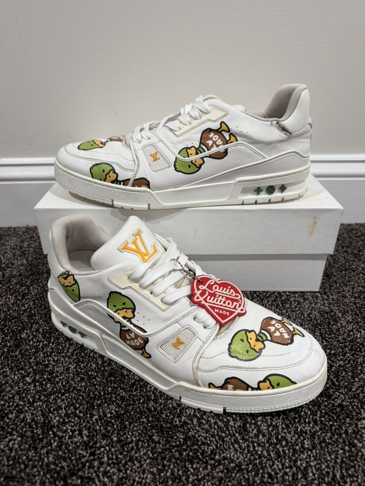 Louis Vuitton × Nigo Louis Vuitton x Nigo Human Made Duck FW21 LV Trainers Shoes Size US 10 / EU 43 - 14 Thumbnail